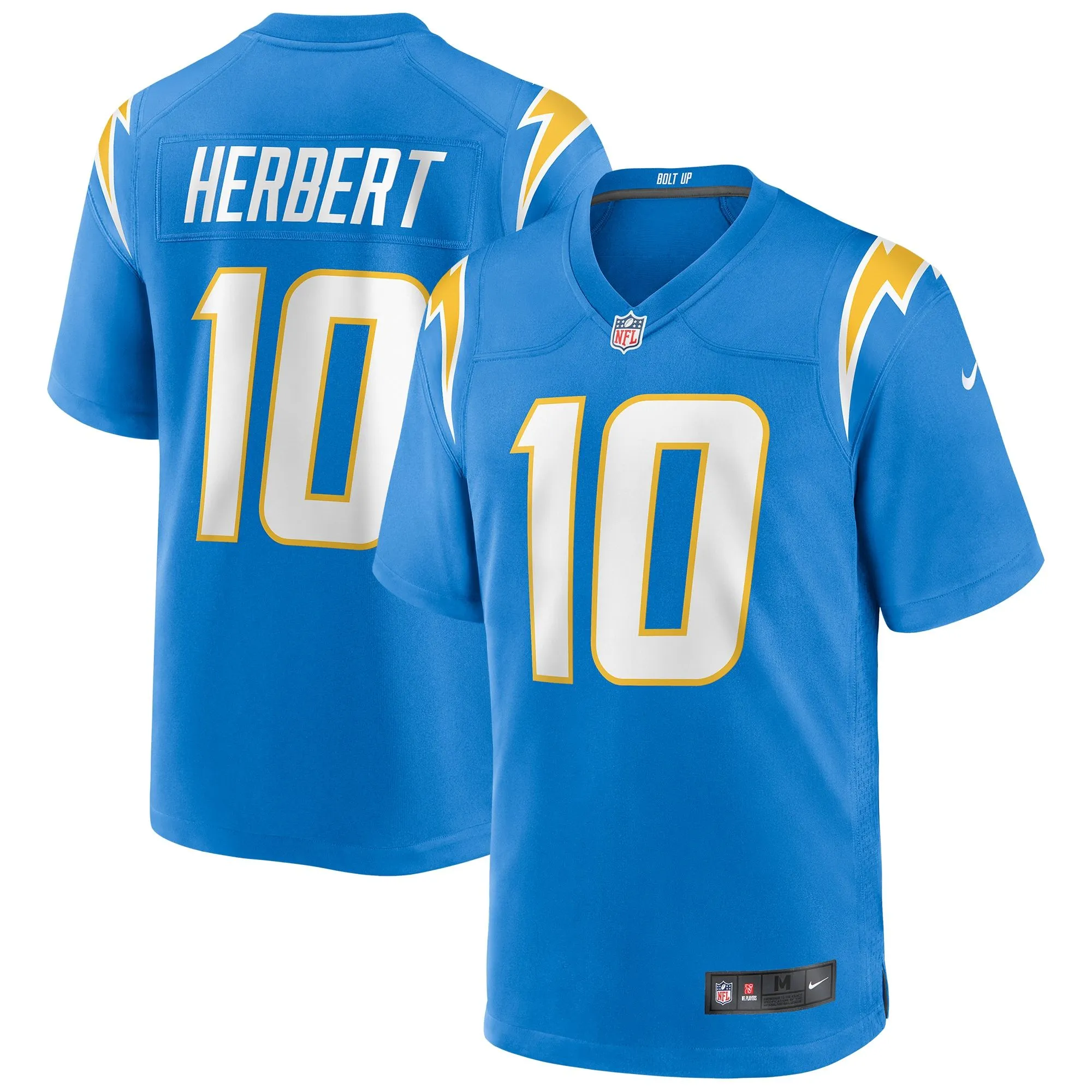 Justin Herbert Los Angeles Chargers  Player Game Jersey - Powder Blue