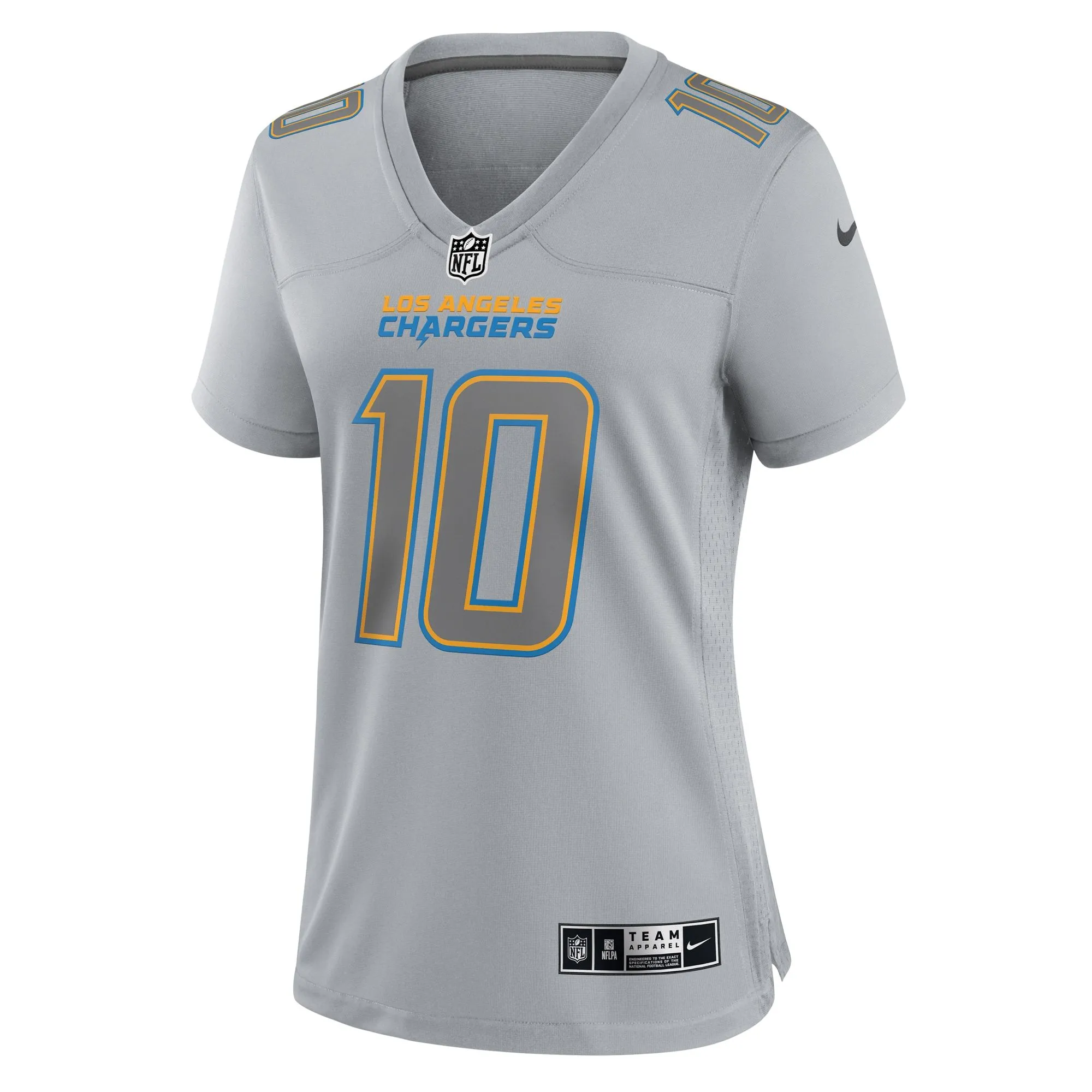 Justin Herbert Los Angeles Chargers  Women's Atmosphere Fashion Game Jersey - Gray