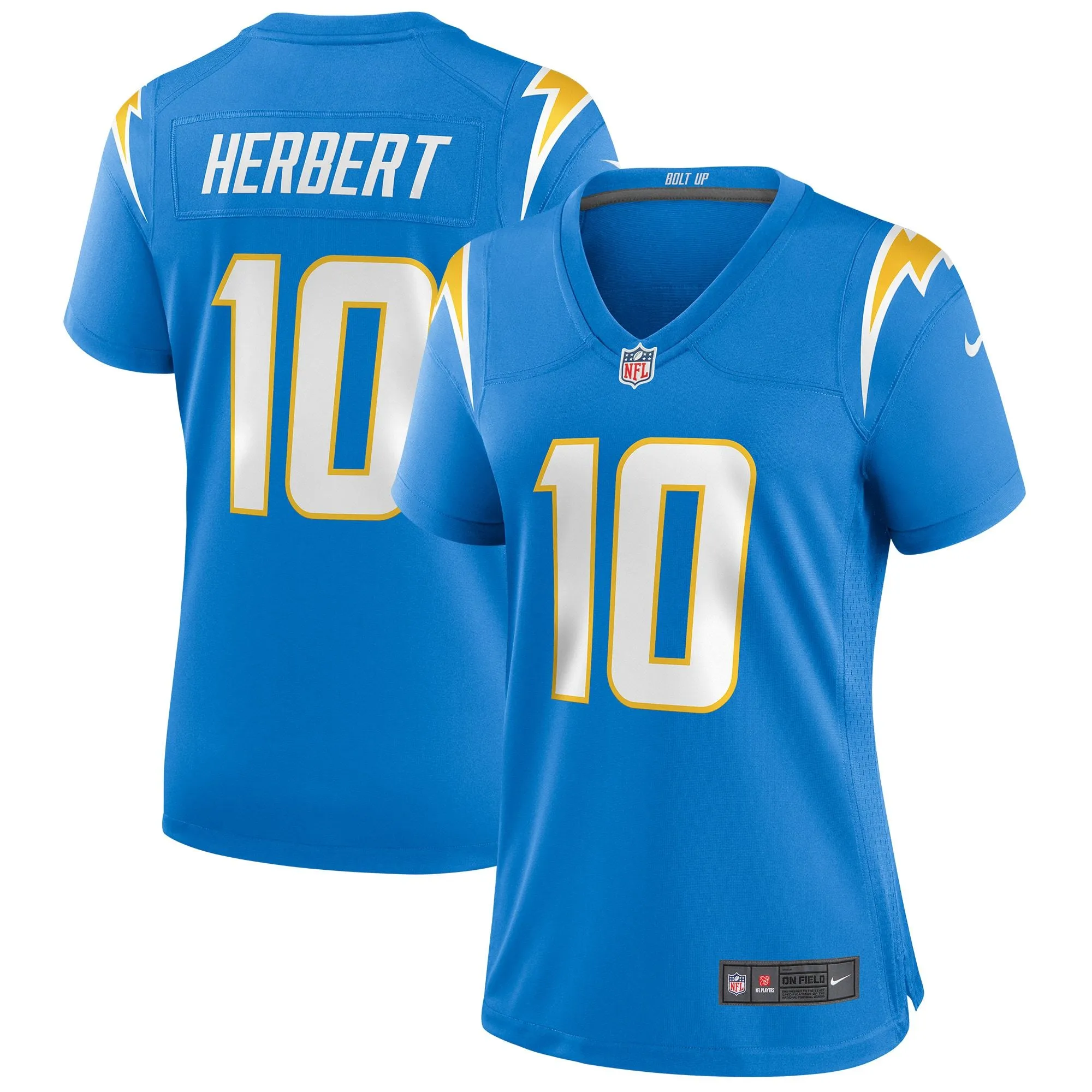 Justin Herbert Los Angeles Chargers  Women's Game Jersey - Powder Blue