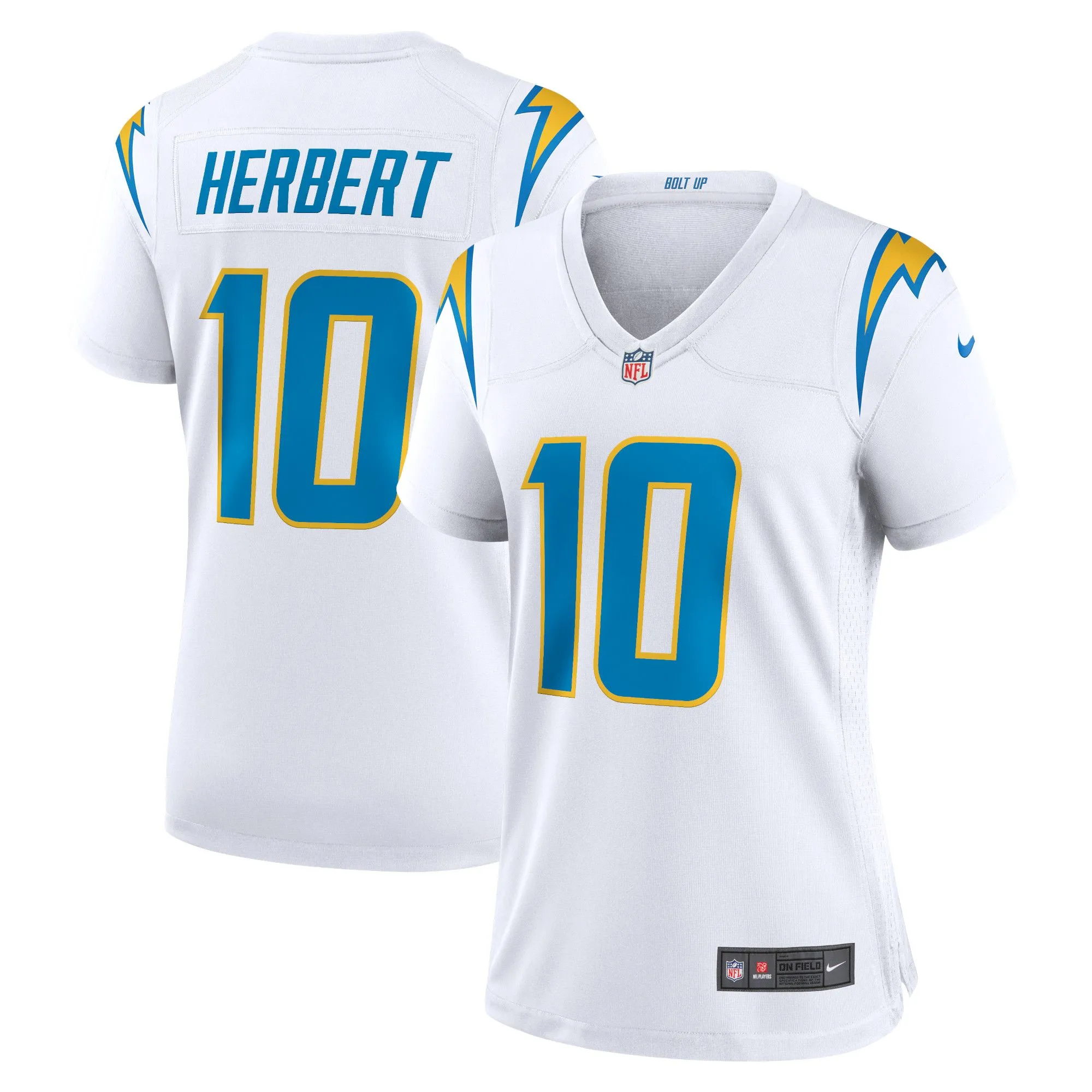 Justin Herbert Los Angeles Chargers  Women's Game Jersey - White