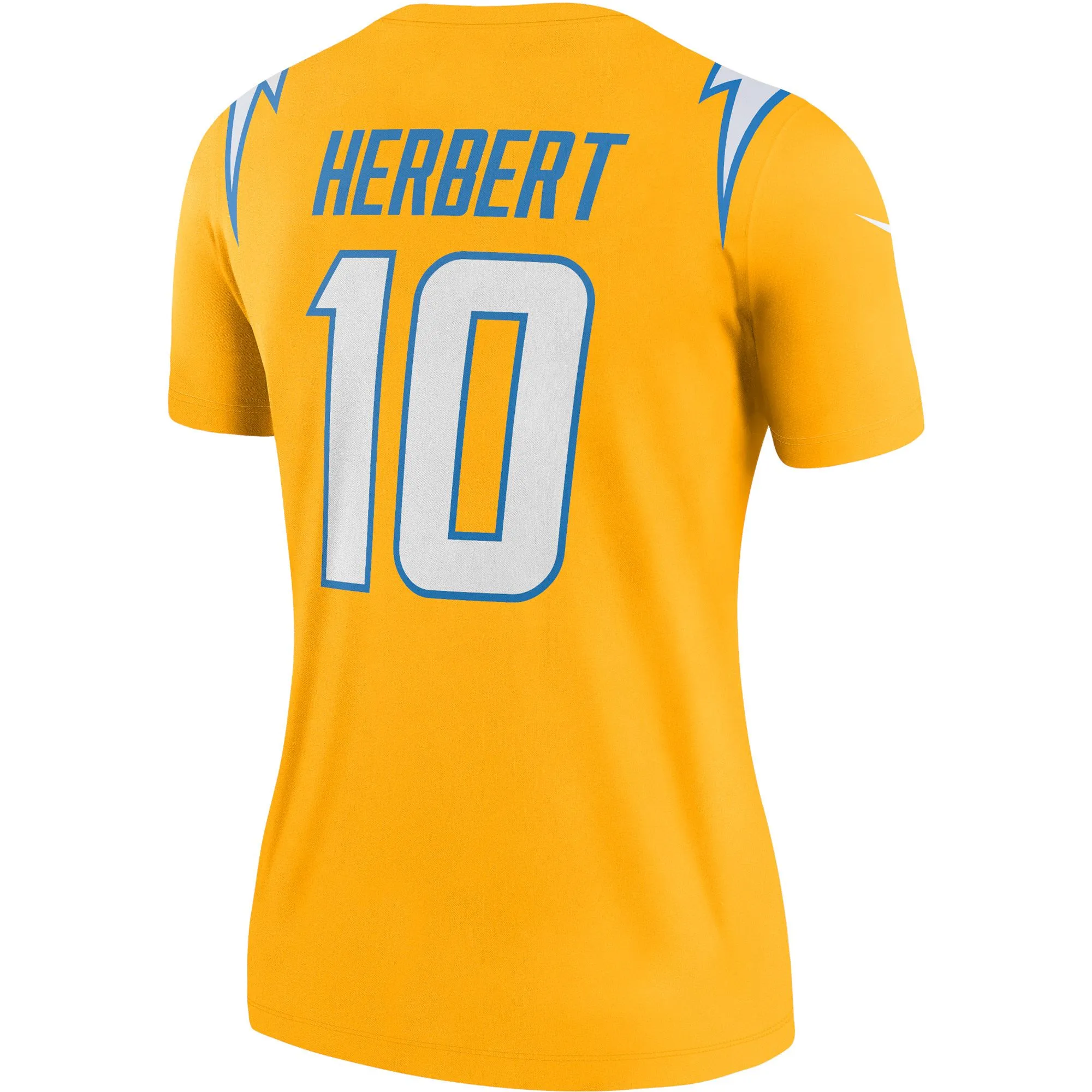 Justin Herbert Los Angeles Chargers  Women's Inverted Legend Jersey - Gold