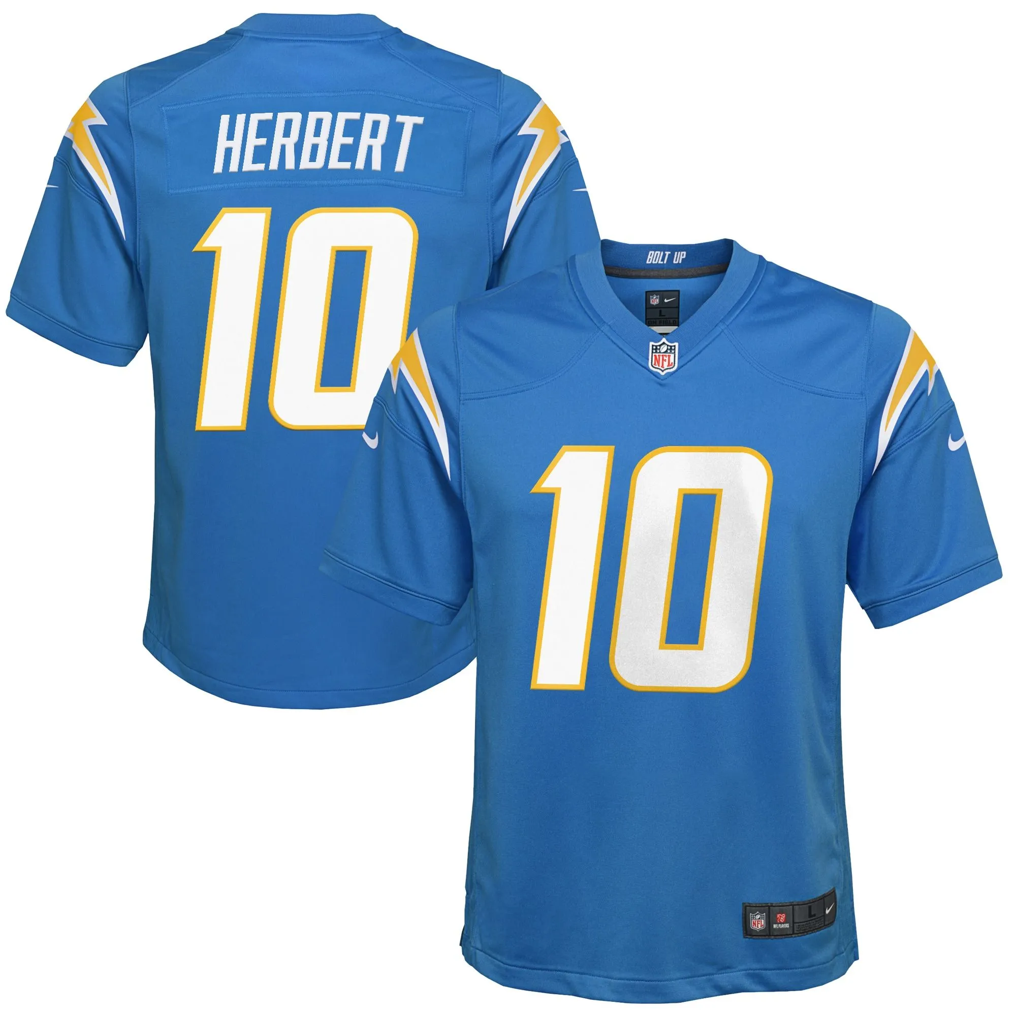 Justin Herbert Los Angeles Chargers  Youth Game Jersey - Powder Blue