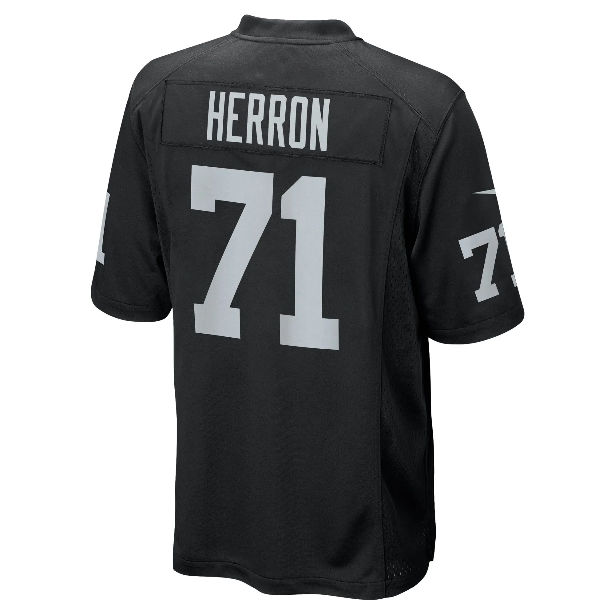 Justin Herron Las Vegas Raiders  Team Game Jersey -  Black