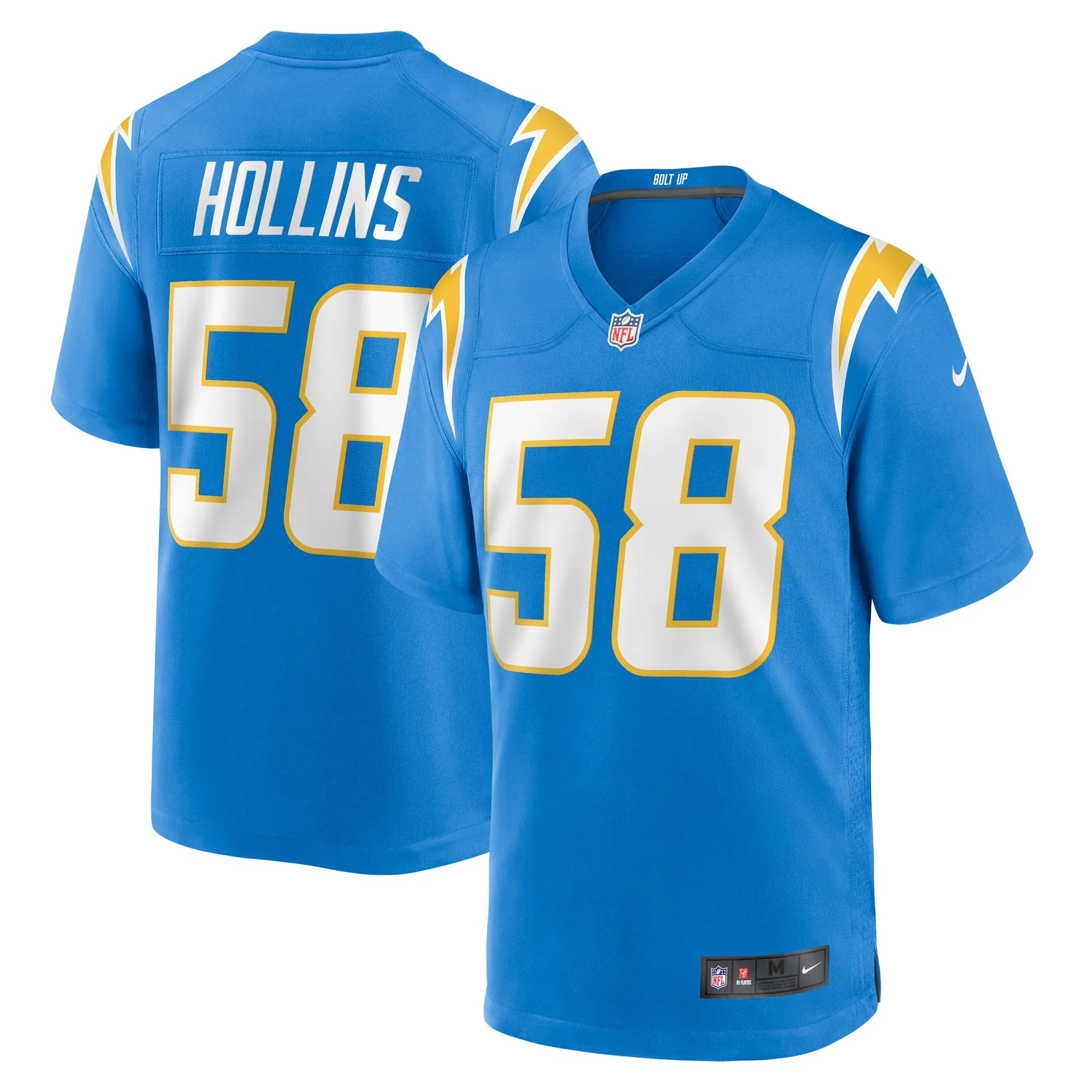 Justin Hollins Los Angeles Chargers   Game Jersey -  Powder Blue