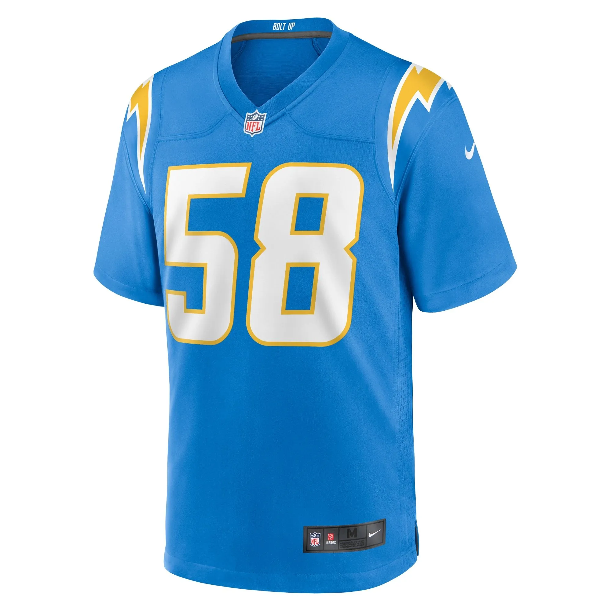 Justin Hollins Los Angeles Chargers   Game Jersey -  Powder Blue