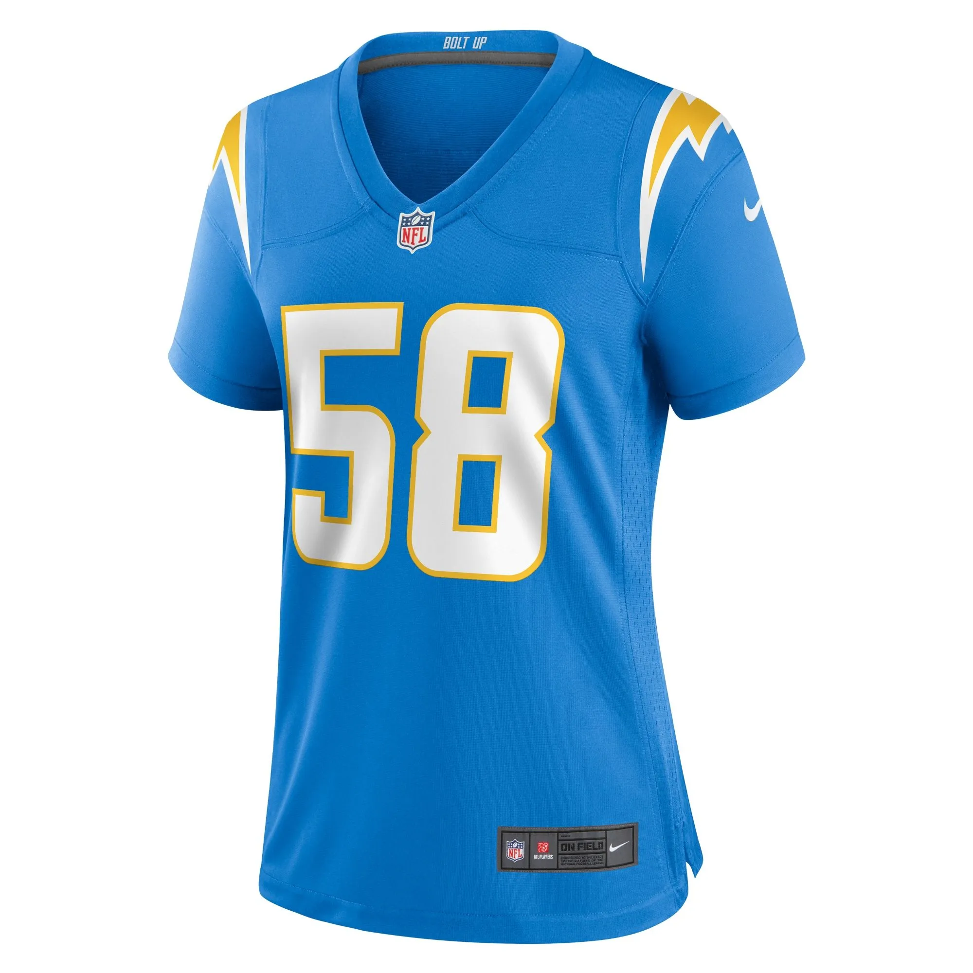 Justin Hollins Los Angeles Chargers  Women's  Game Jersey -  Powder Blue