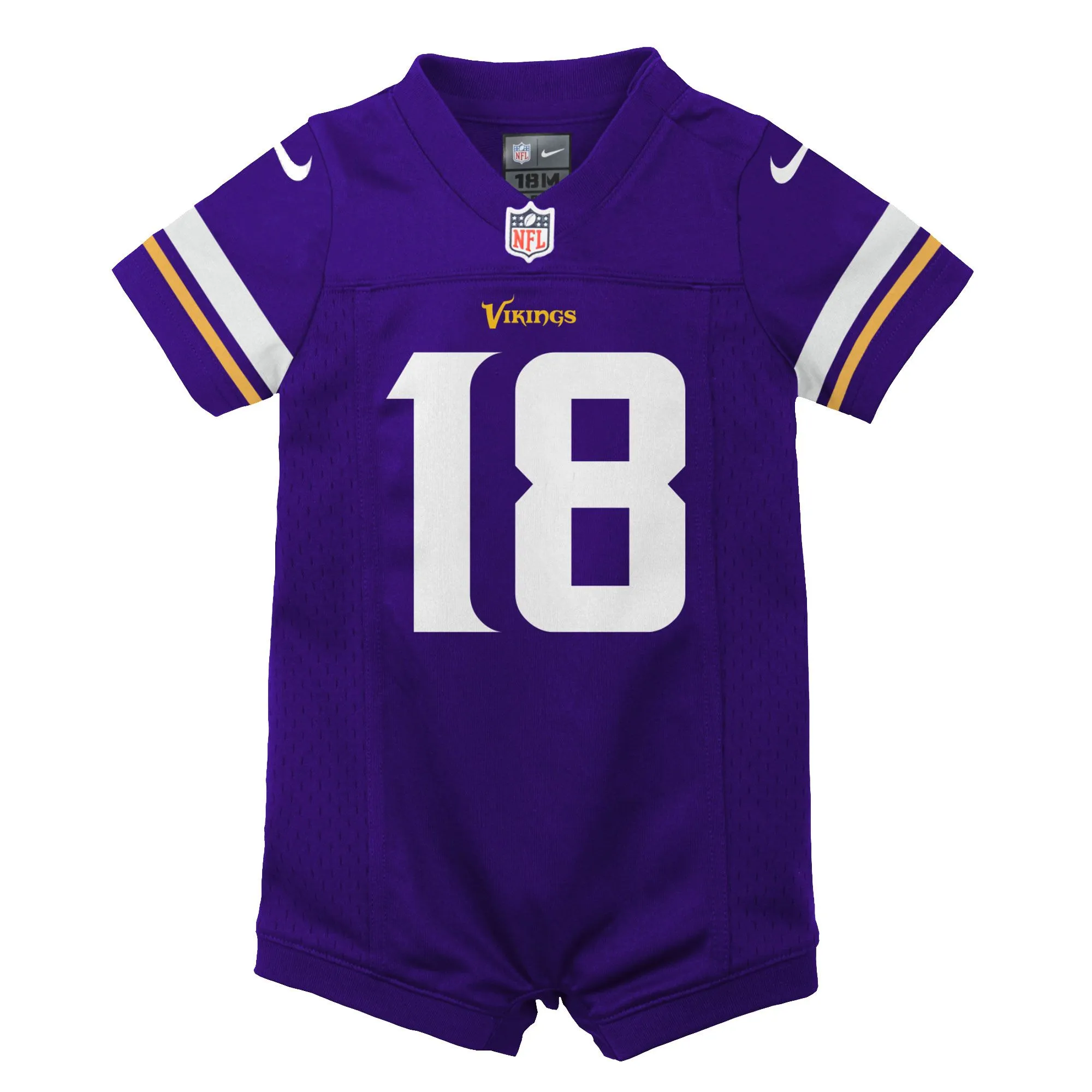 Justin Jefferson Minnesota Vikings  Newborn & Infant Game Romper Jersey - Purple