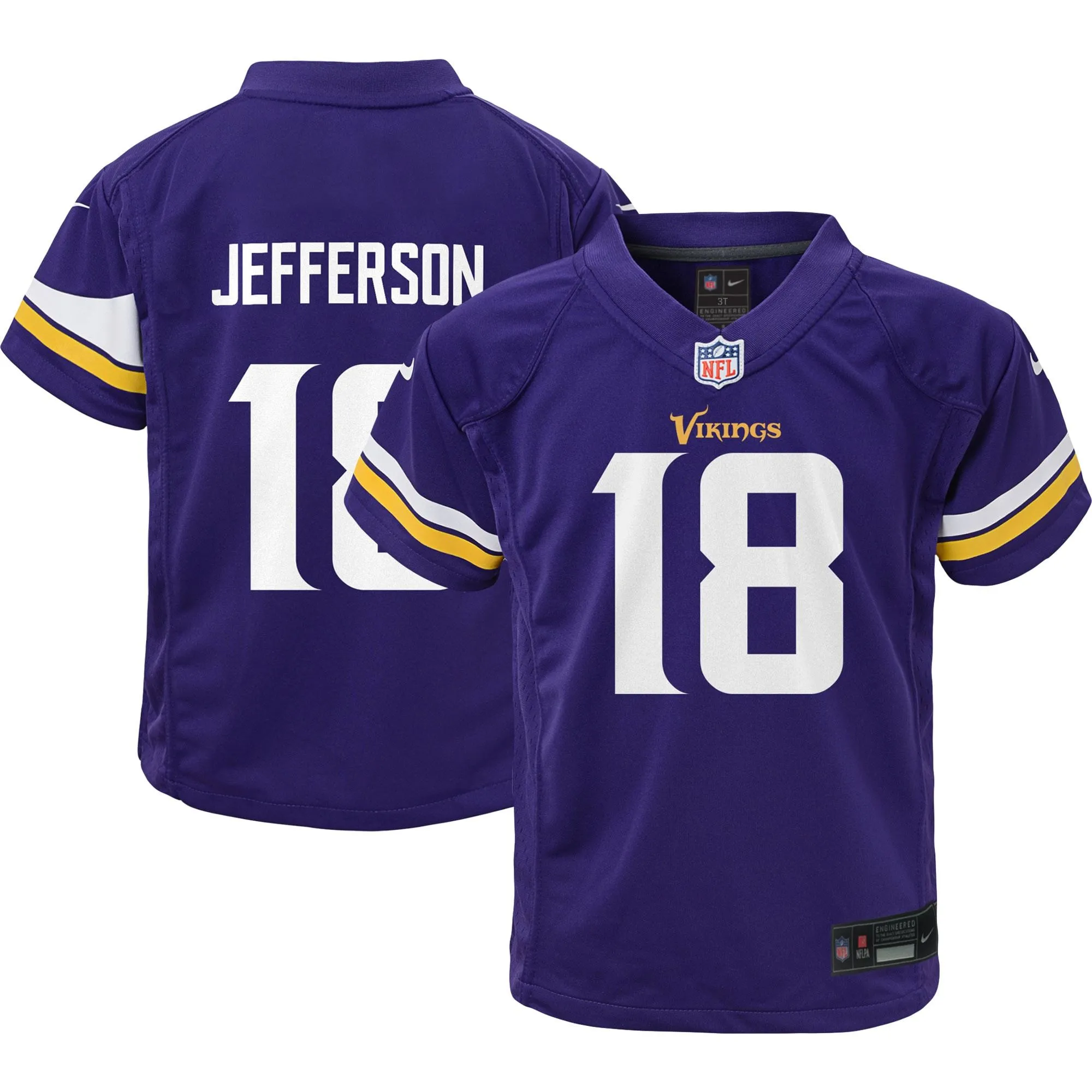 Justin Jefferson Minnesota Vikings  Toddler Game Jersey - Purple