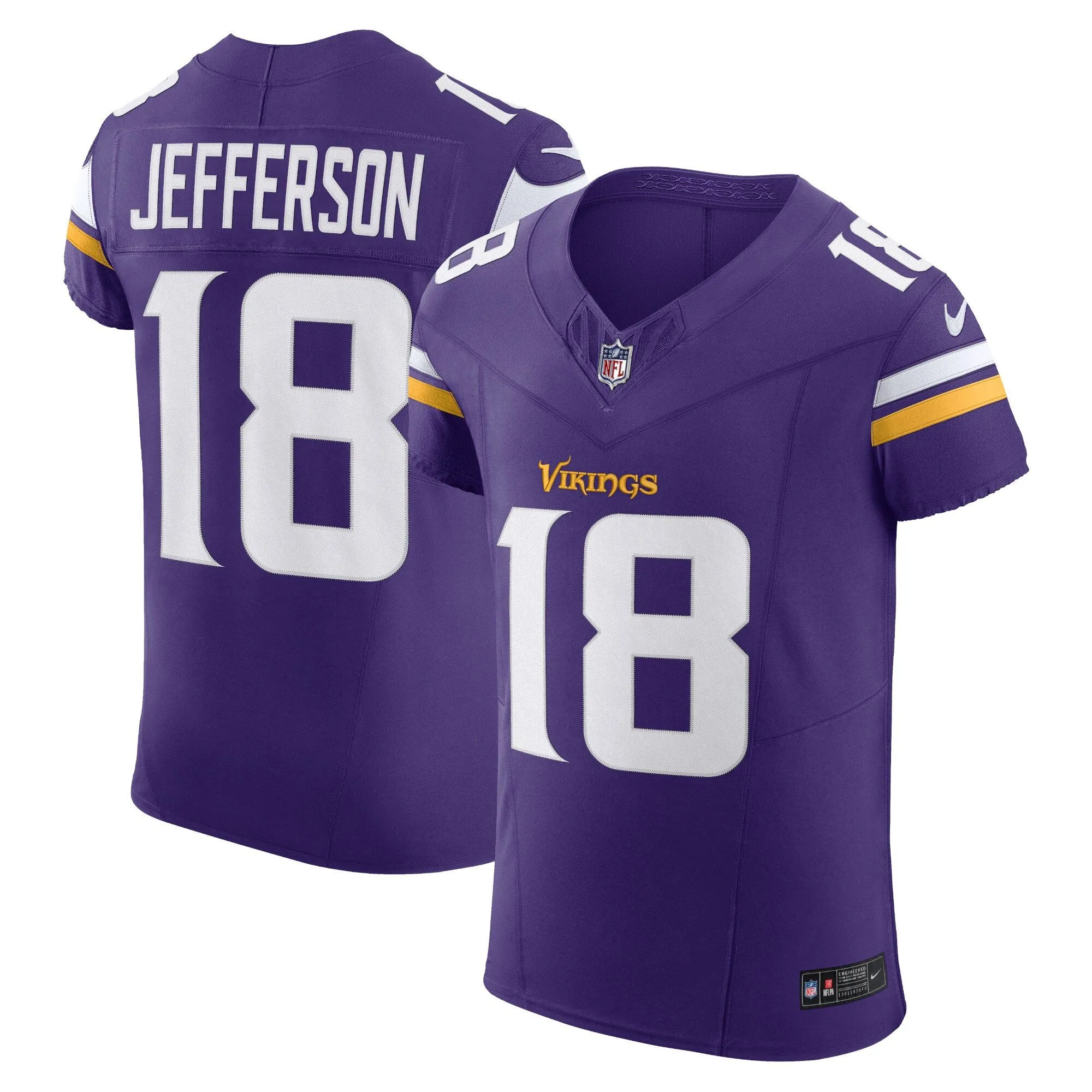 Justin Jefferson Minnesota Vikings   Vapor F.U.S.E. Elite Jersey - Purple