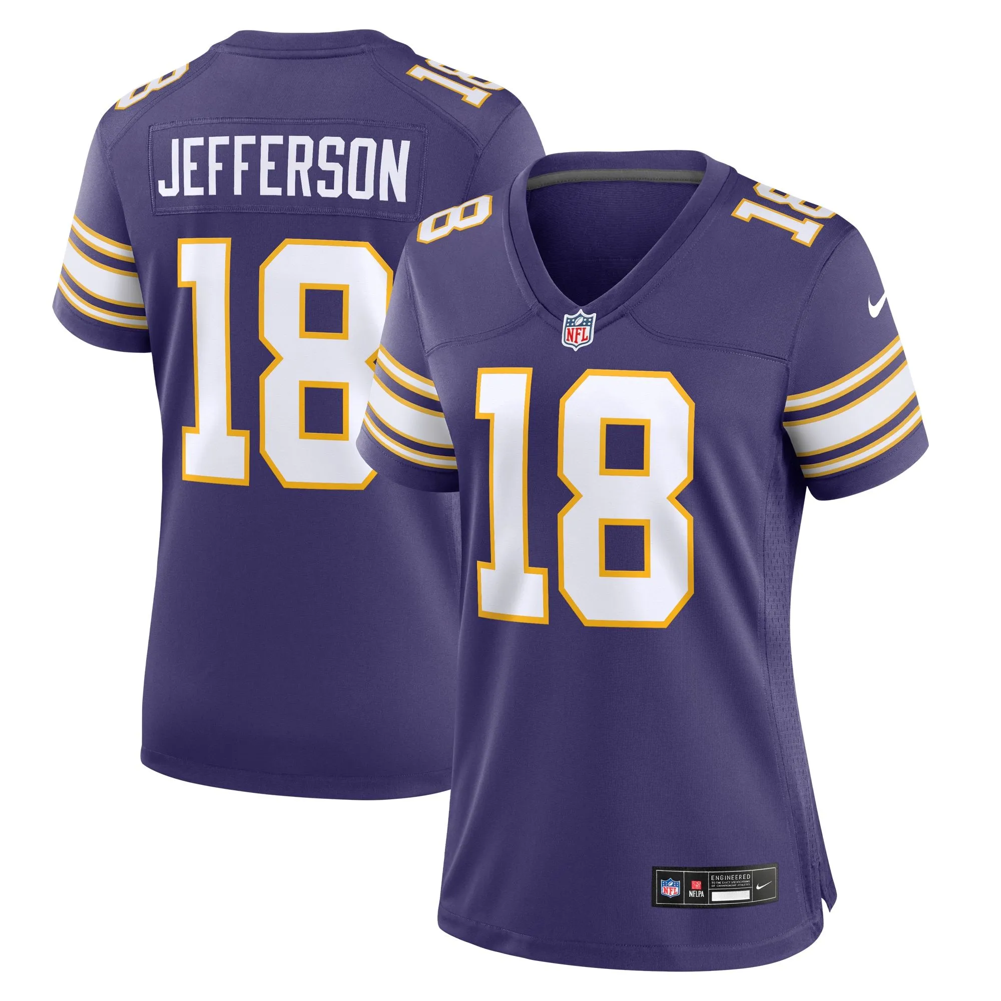 Justin Jefferson Minnesota Vikings  Women's Player Jersey - Purple