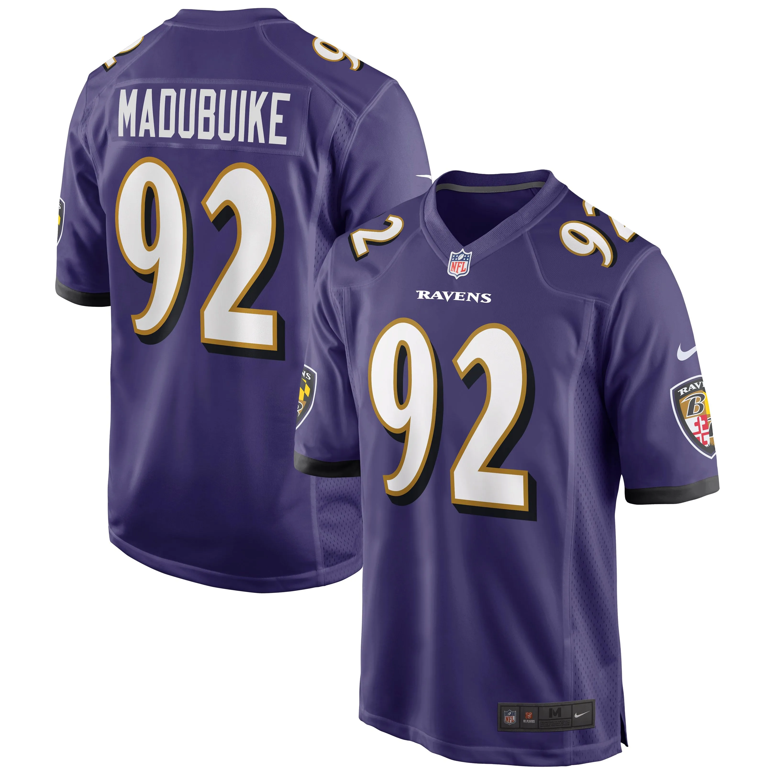 Justin Madubuike Baltimore Ravens  Game Player Jersey - Purple