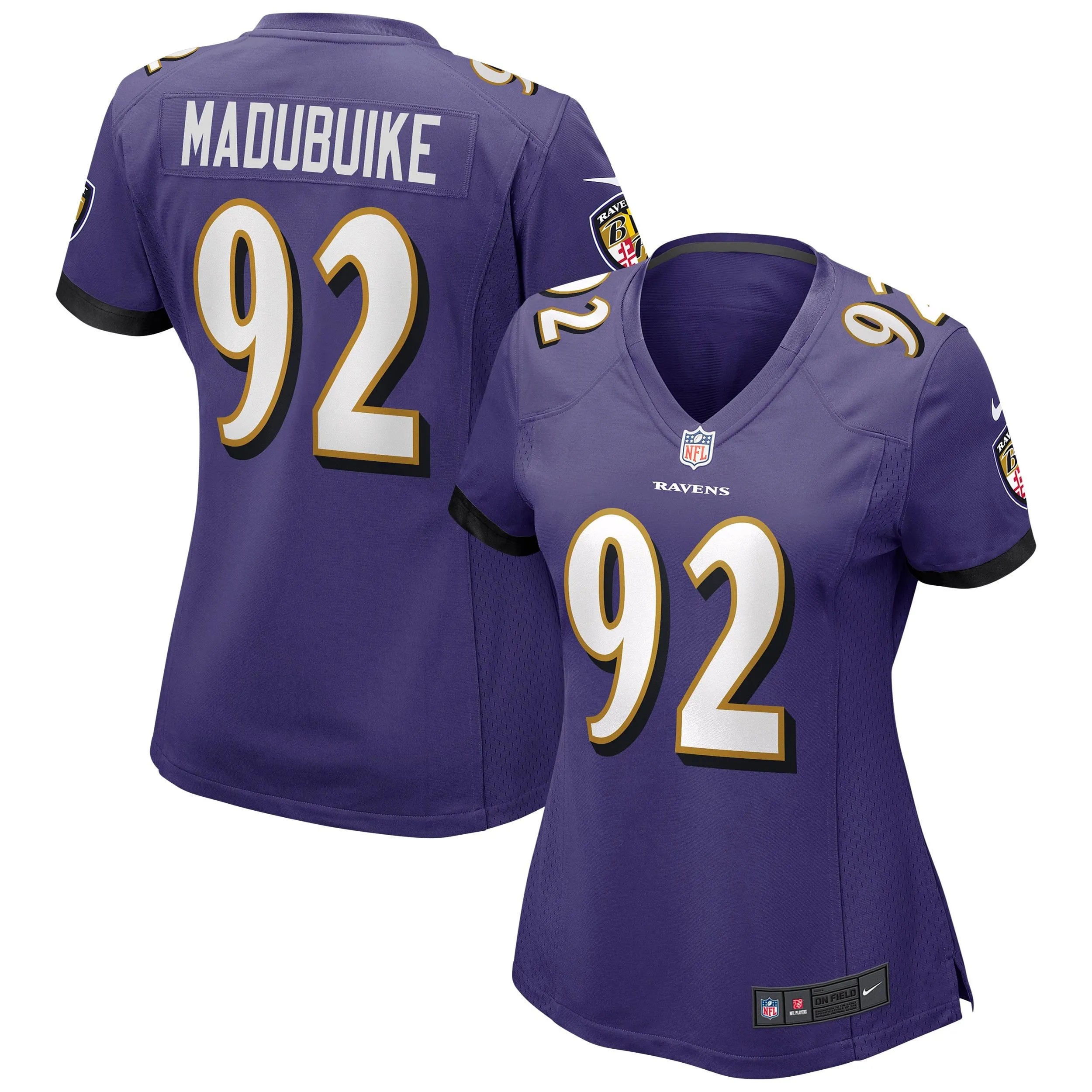 Justin Madubuike Baltimore Ravens  Women's Game Jersey - Purple