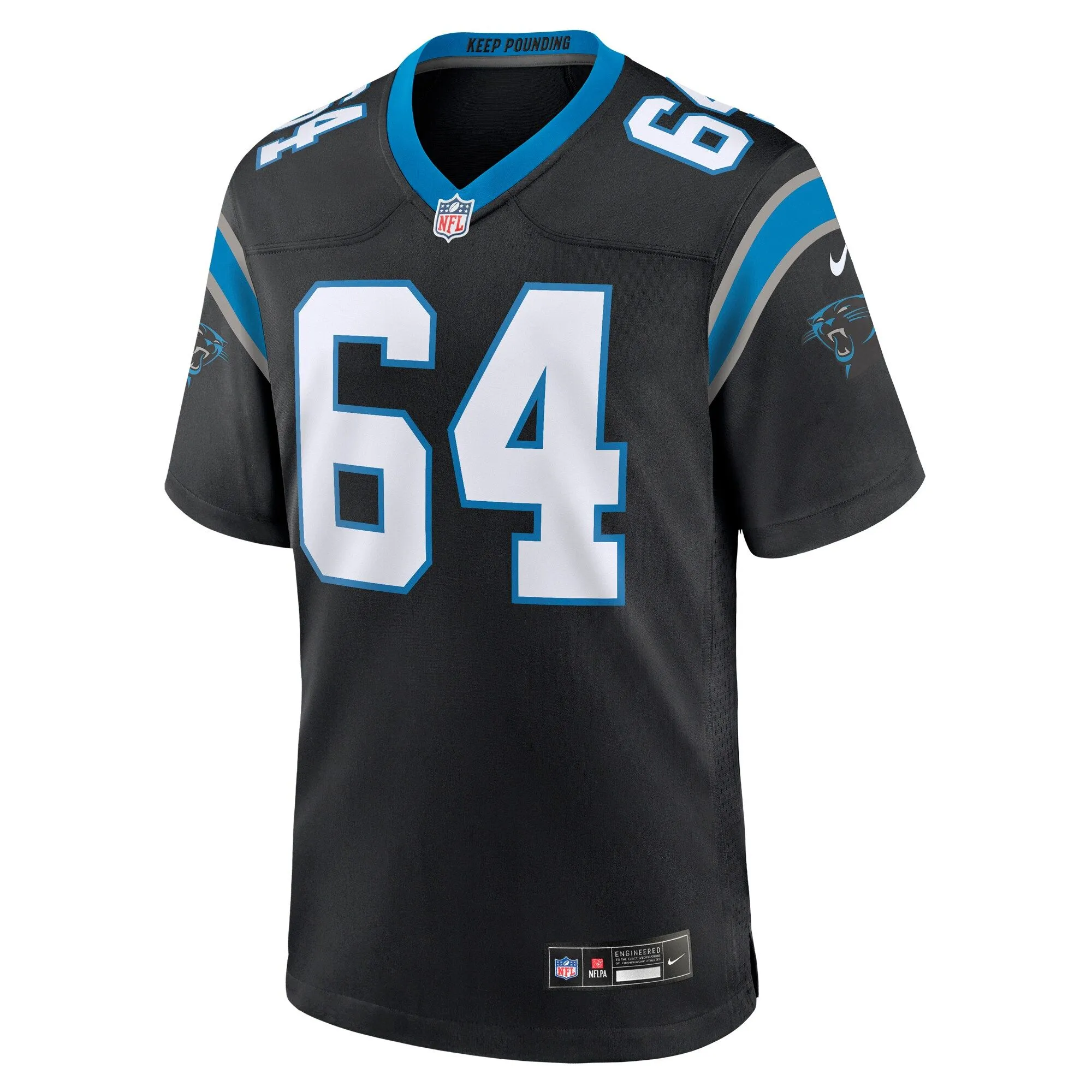 Justin McCray Carolina Panthers  Team Game Jersey - Black