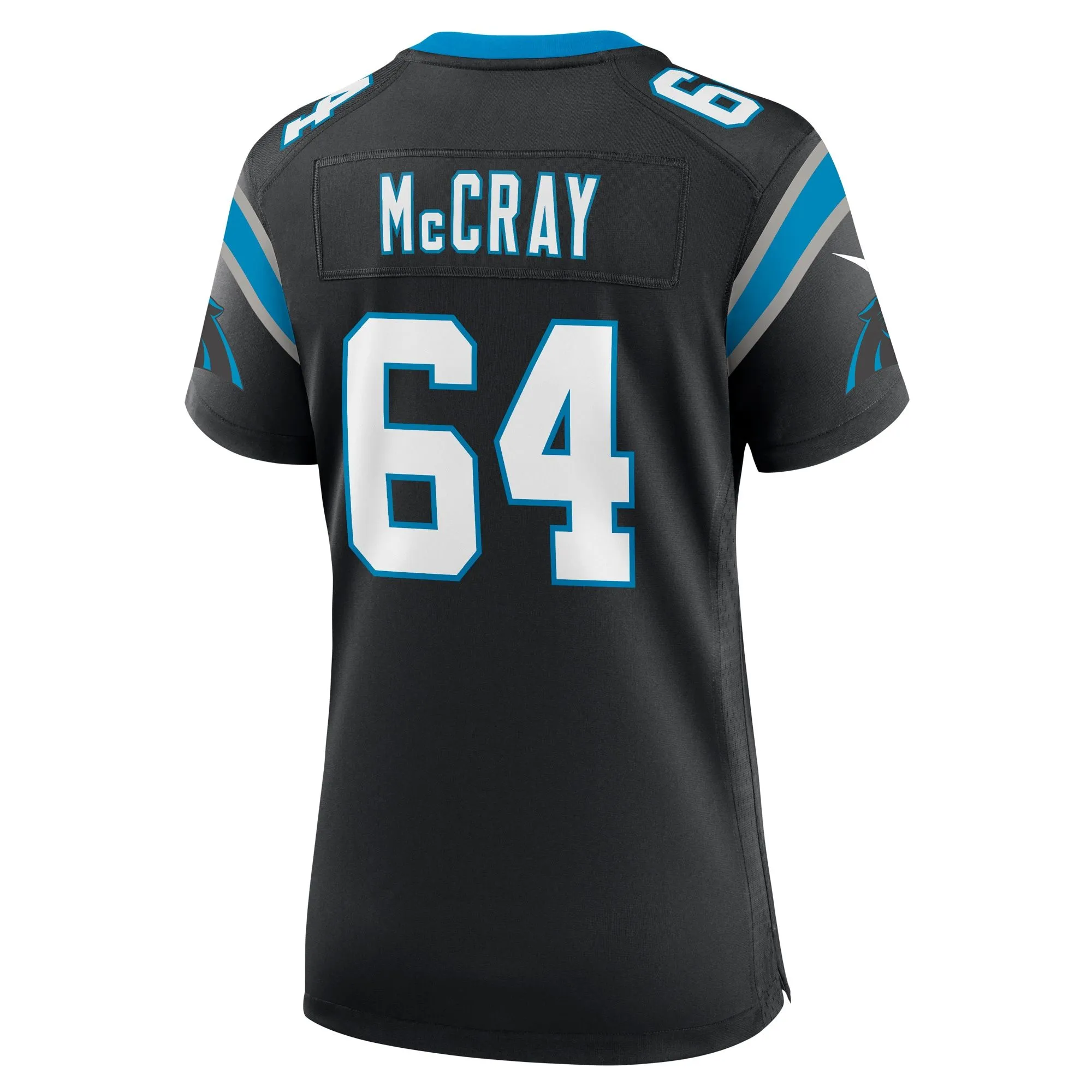 Justin McCray Carolina Panthers  Women's Team Game Jersey - Black