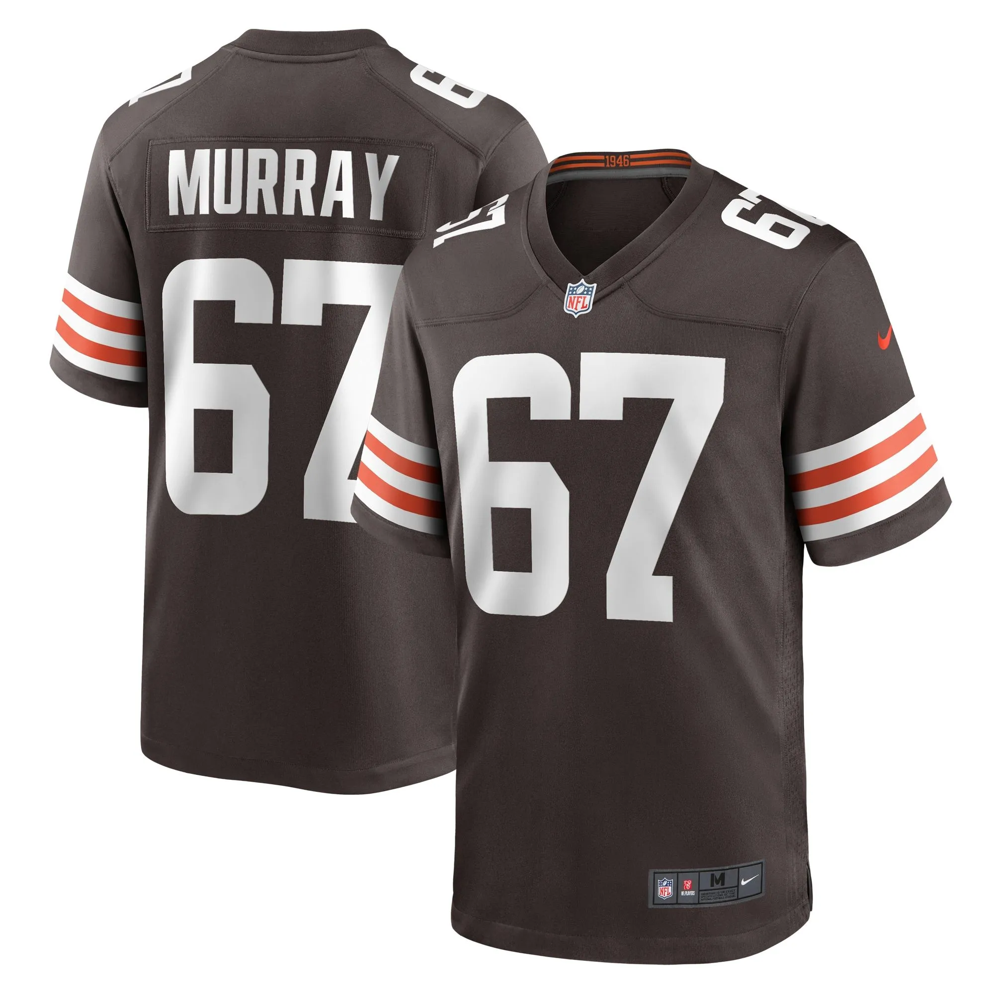 Justin Murray Cleveland Browns  Team Game Jersey -  Brown