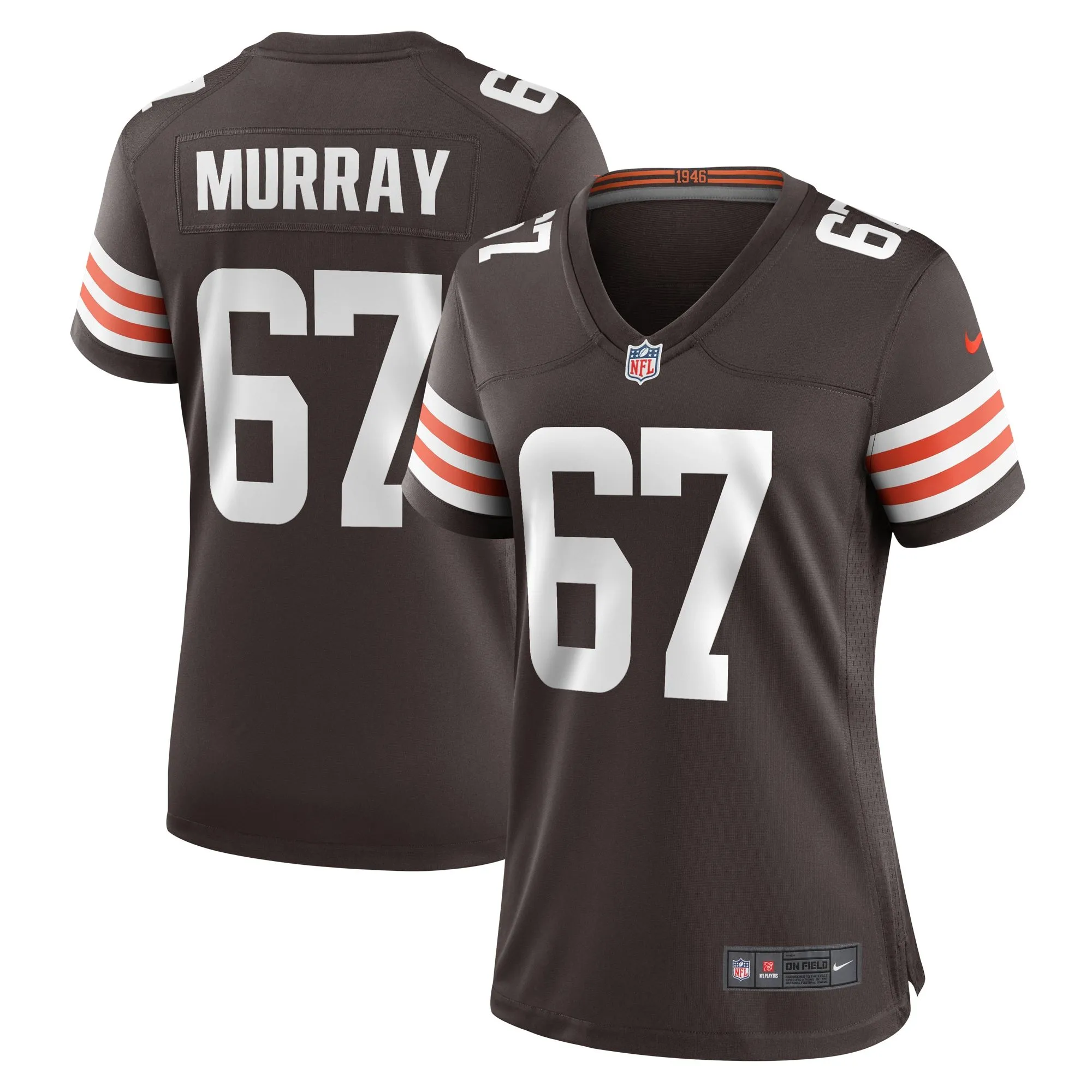 Justin Murray Cleveland Browns  Women's Team Game Jersey -  Brown