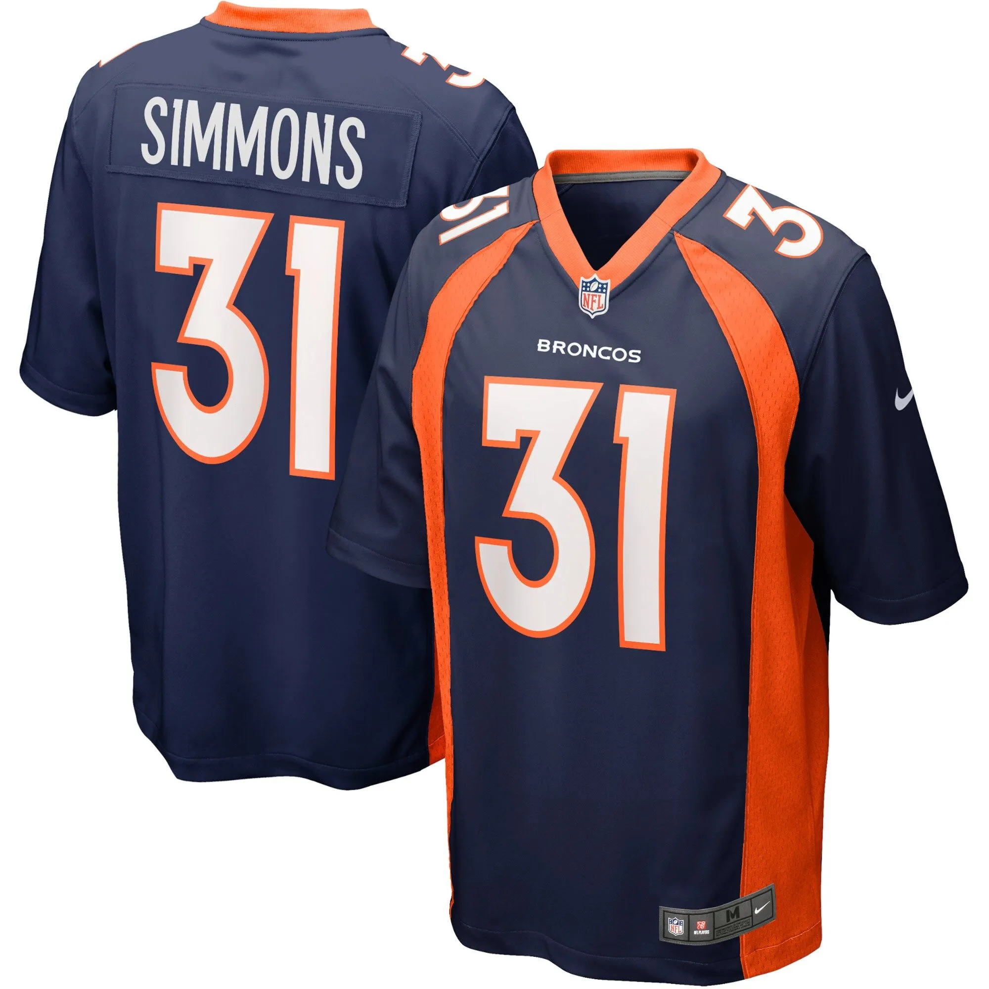 Justin Simmons Denver Broncos  Alternate Game Jersey - Navy