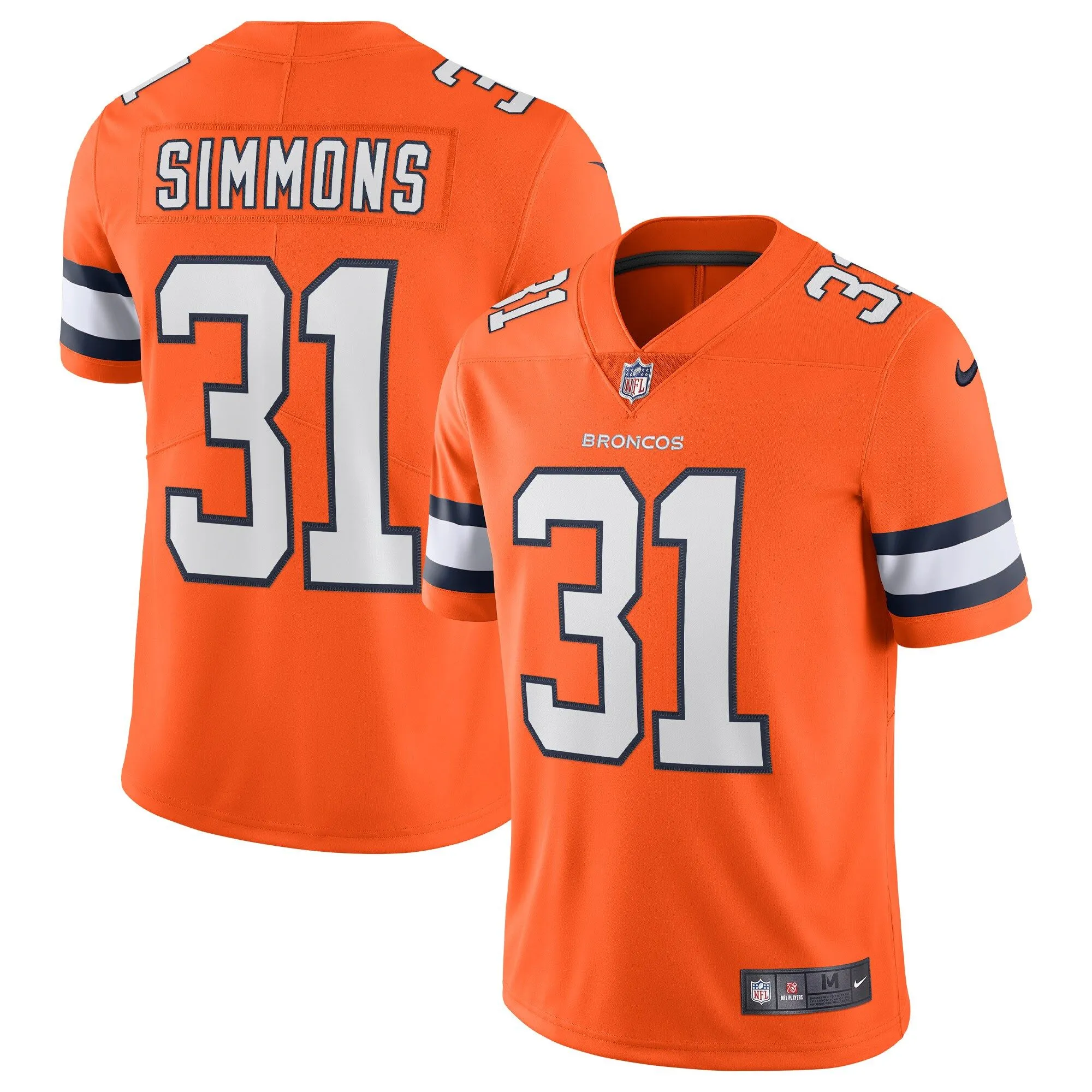 Justin Simmons Denver Broncos  Alternate Vapor Limited Jersey - Orange