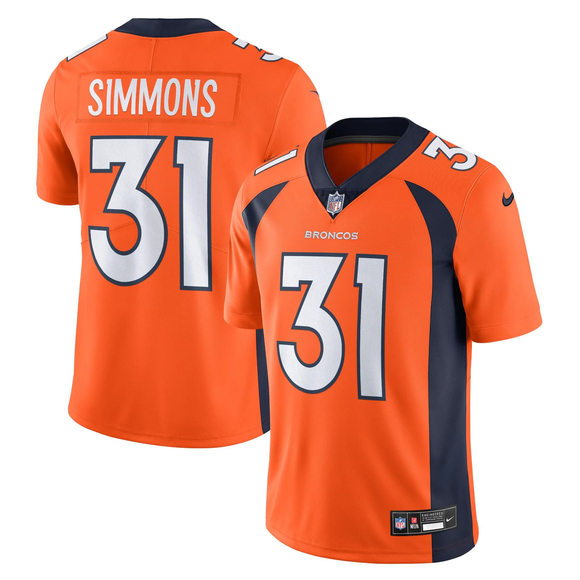 Justin Simmons Denver Broncos   Vapor Untouchable Limited Jersey - Orange