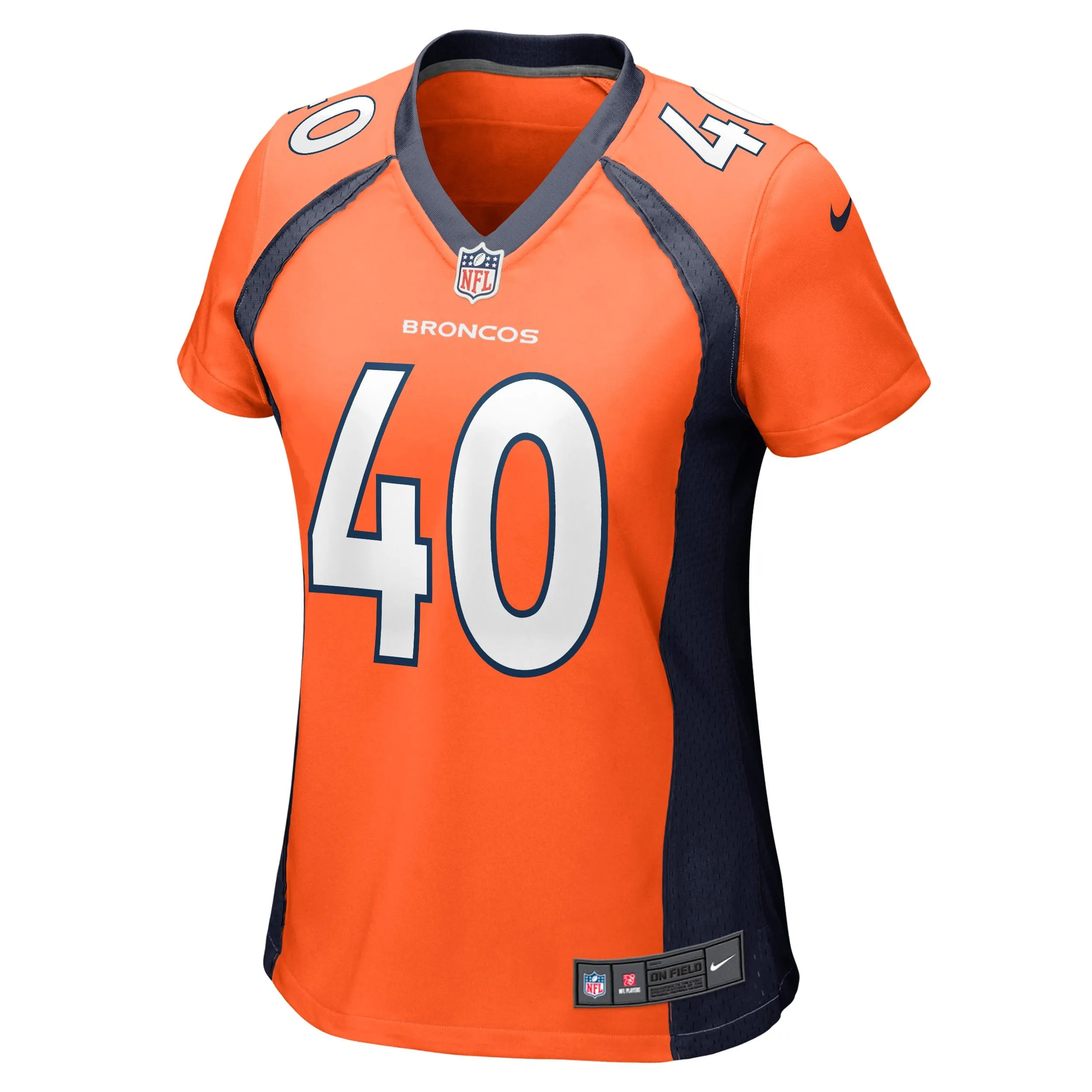 Justin Strnad Denver Broncos  Women's Game Jersey - Orange