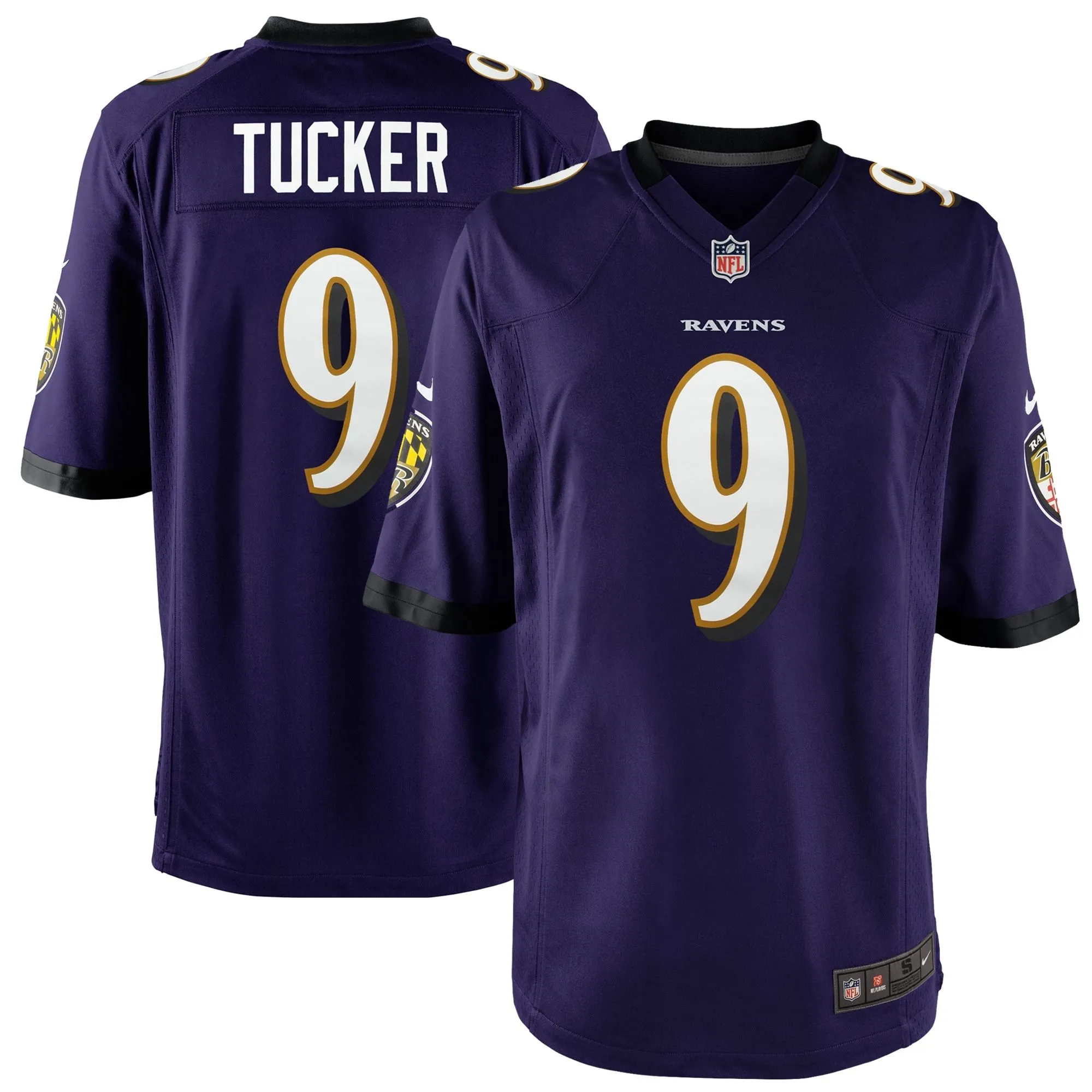 Justin Tucker Baltimore Ravens  Youth Game Jersey - Purple