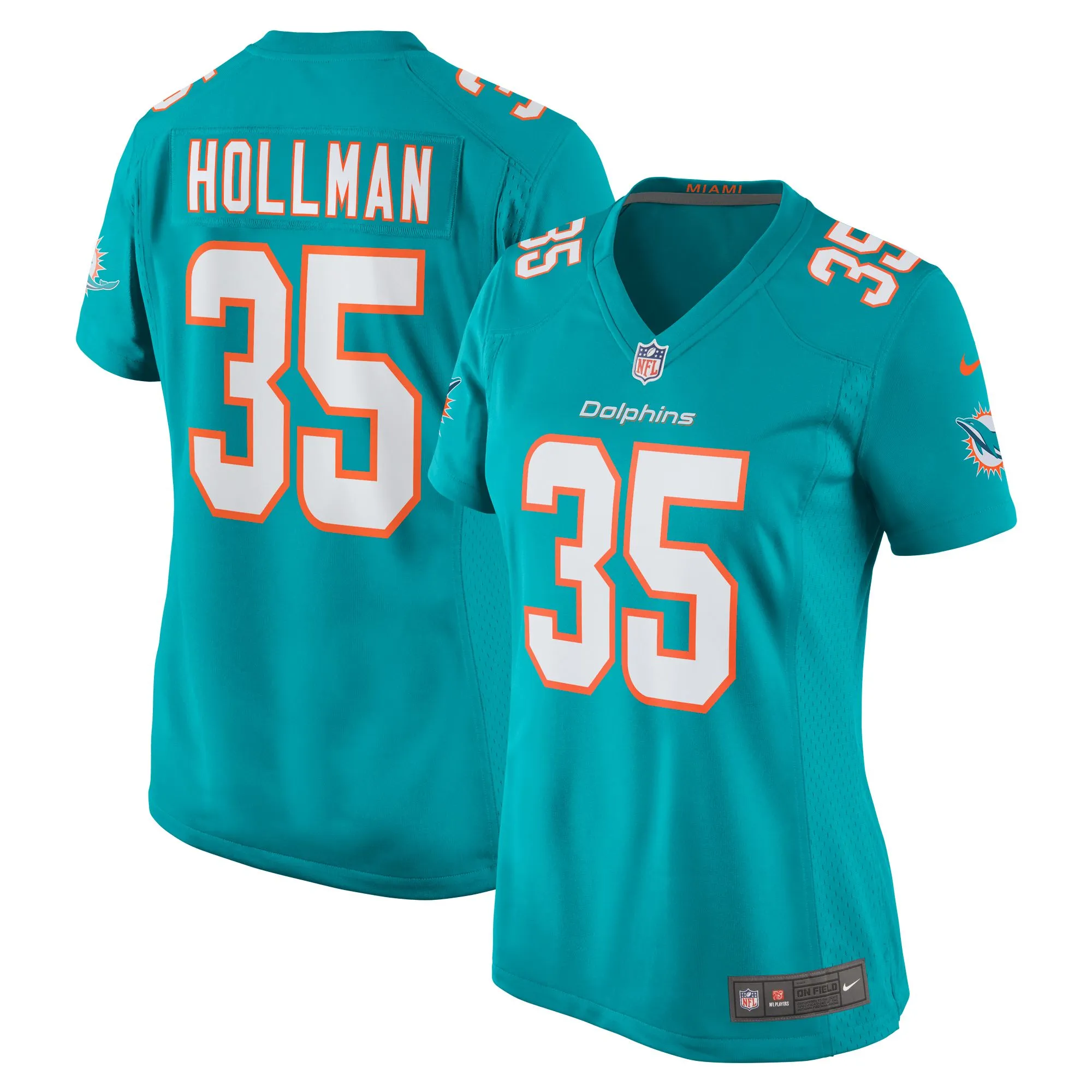 Ka'Dar Hollman Miami Dolphins  Women's Home Game Player Jersey - Aqua