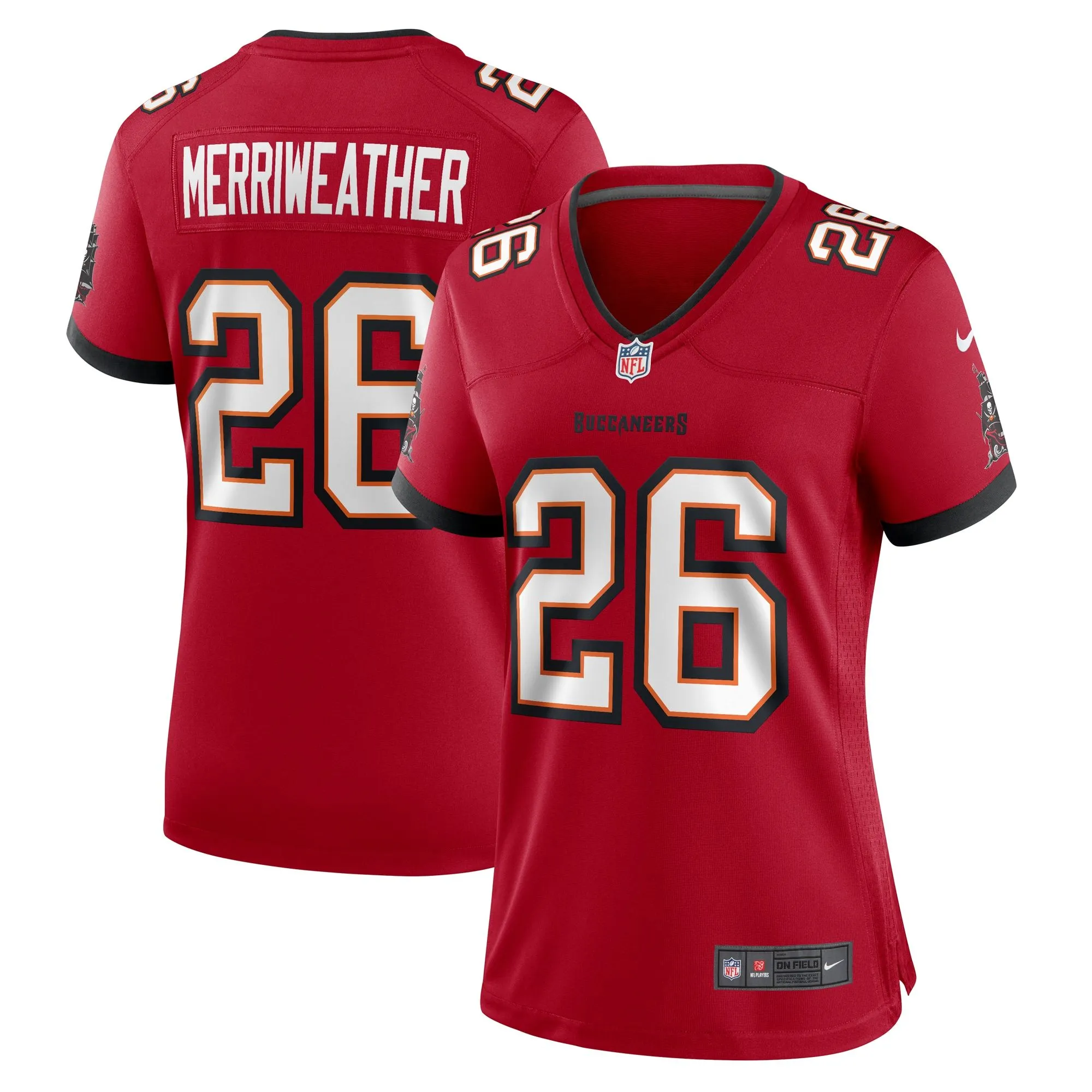 Kaevon Merriweather Tampa Bay Buccaneers  Women's  Game Jersey -  Red