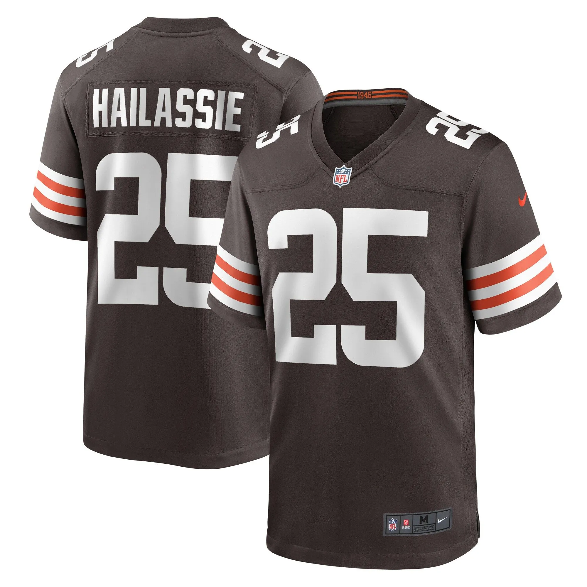 Kahlef Hailassie Cleveland Browns  Team Game Jersey -  Brown