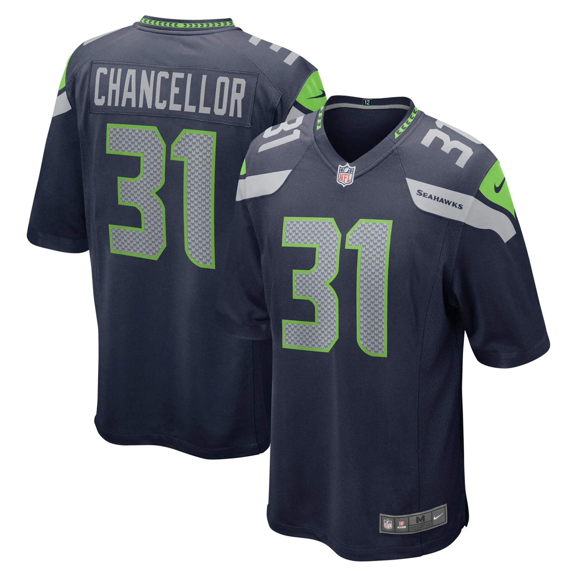 Kam Chancellor Seattle Seahawks  Retired Player Game Jersey - College Navy