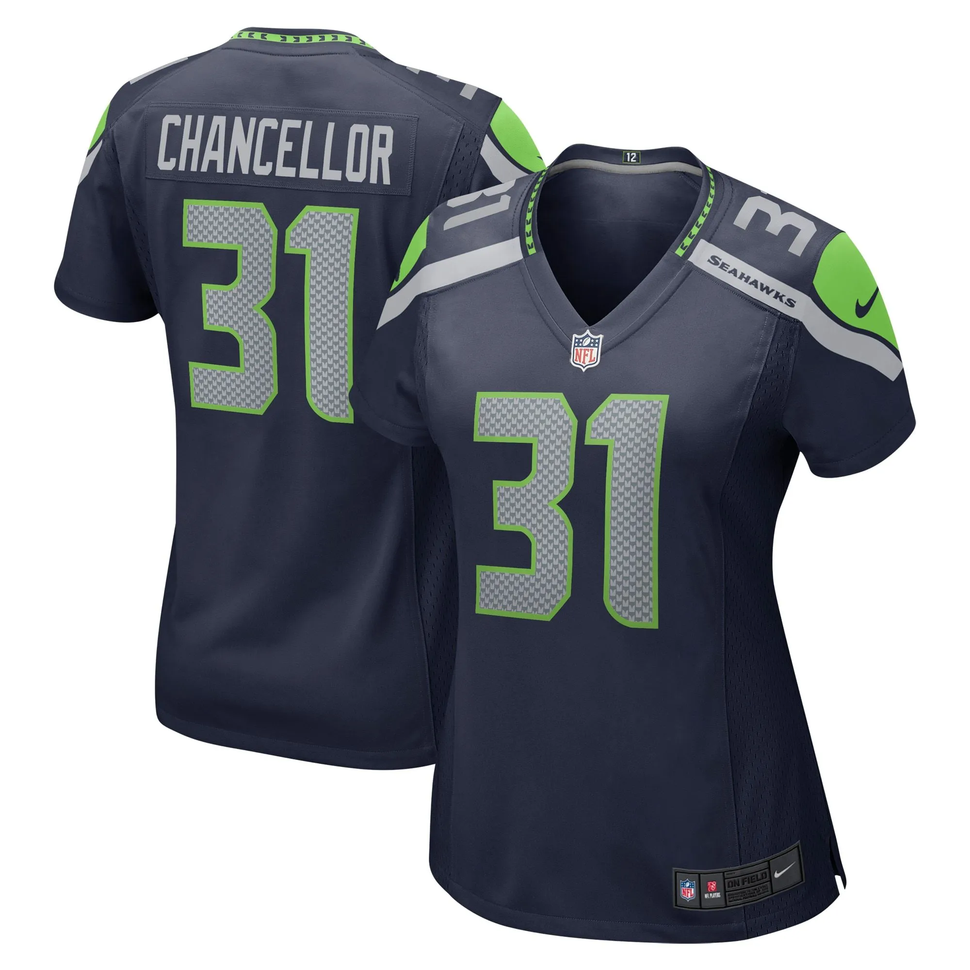 Kam Chancellor Seattle Seahawks Women's  Retired Player Game Jersey - College Navy