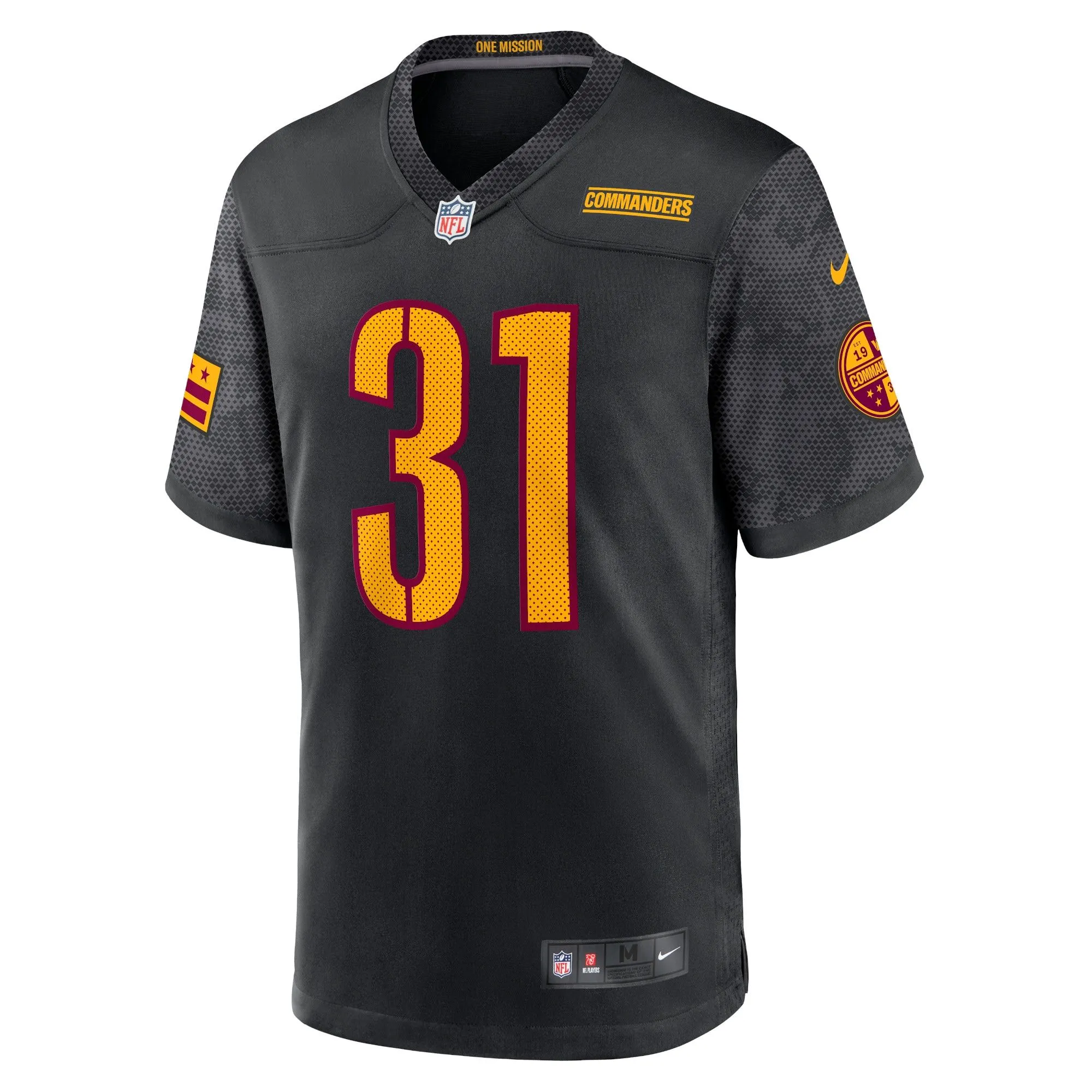 Kamren Curl Washington Commanders  Alternate Game Player Jersey - Black