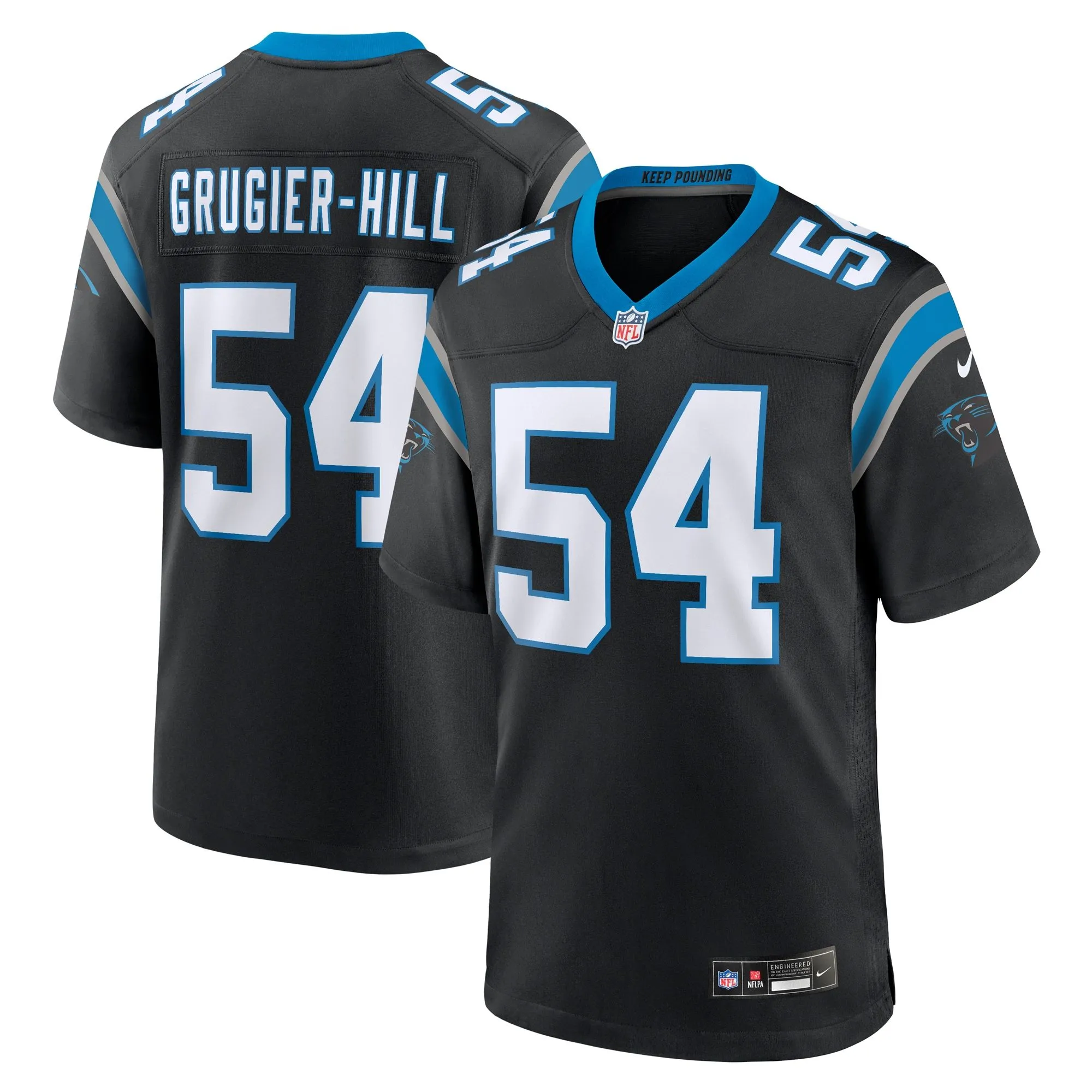 Kamu Grugier-Hill Carolina Panthers  Game Jersey - Black