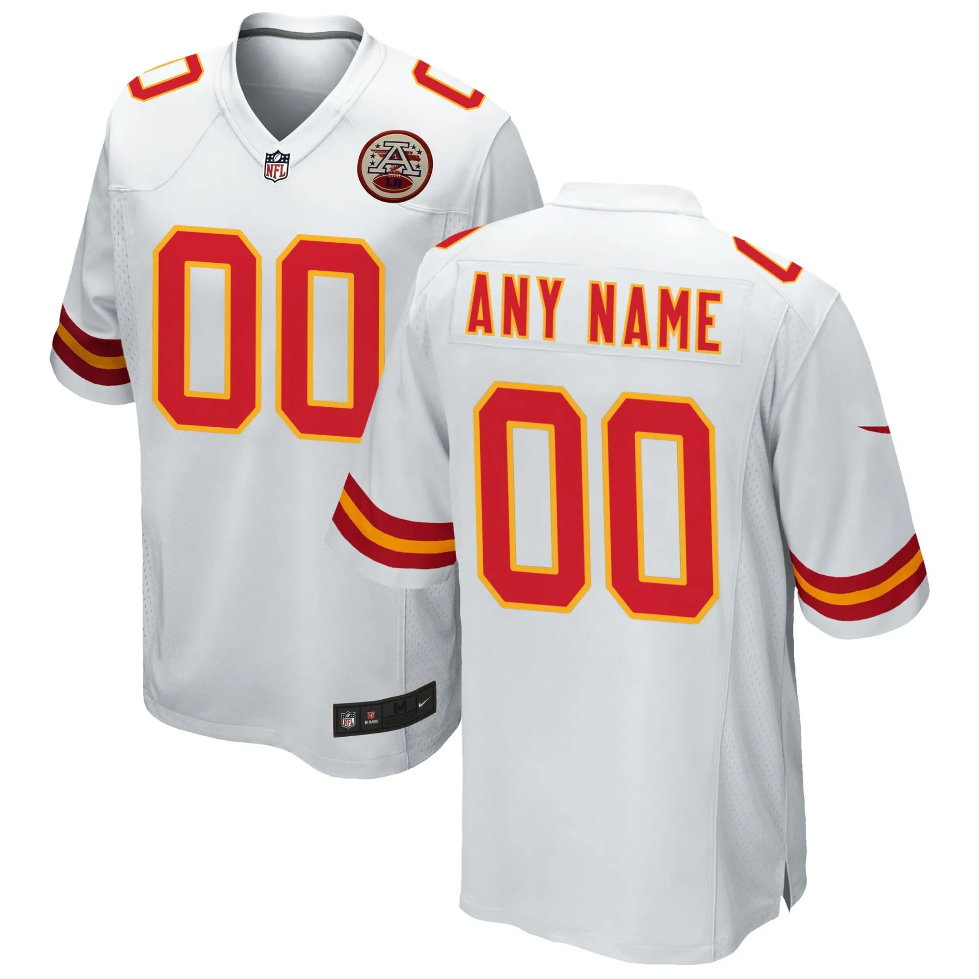 Kansas City Chiefs  Custom Game Jersey - White