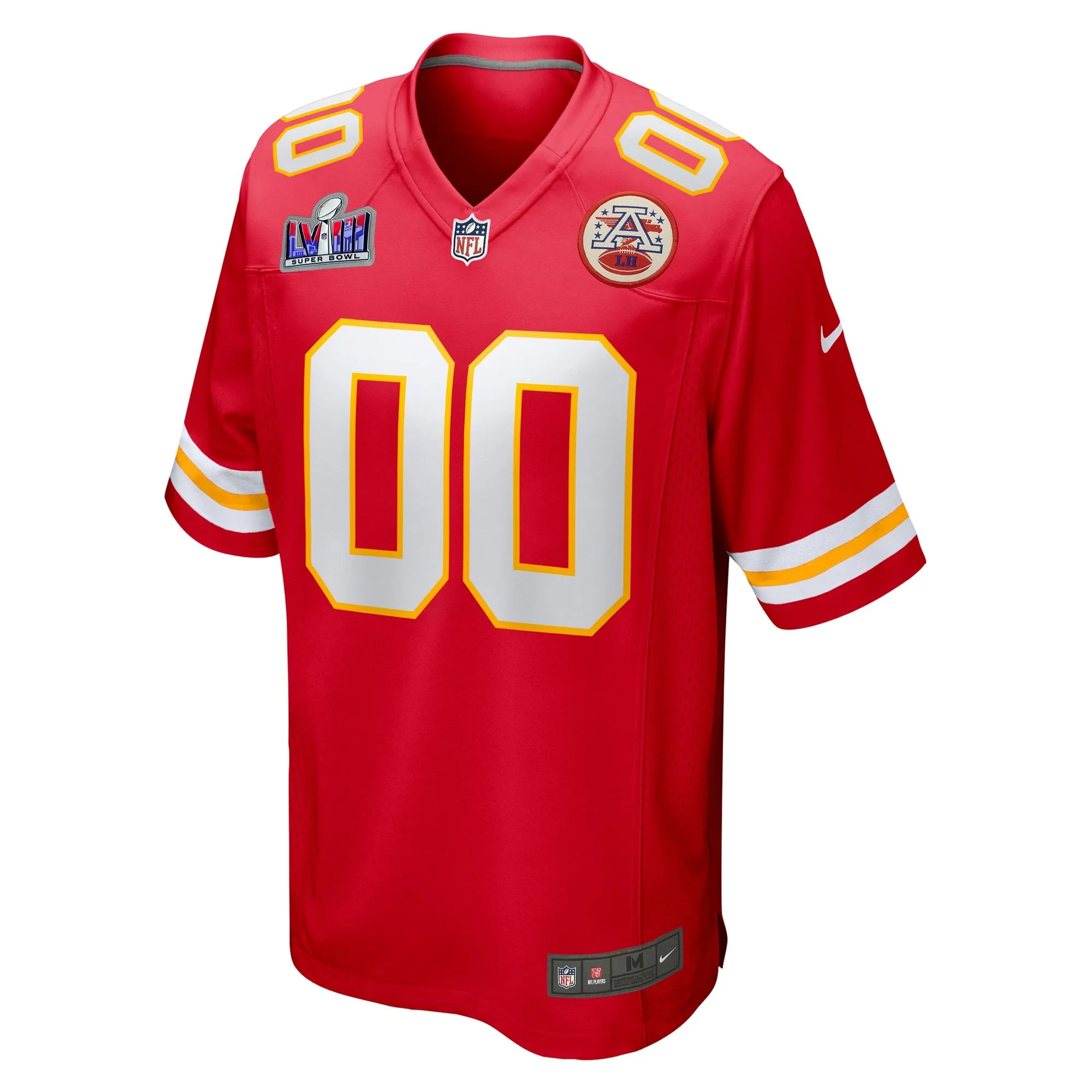 Kansas City Chiefs  Super Bowl LVIII Patch Custom Game Jersey - Red