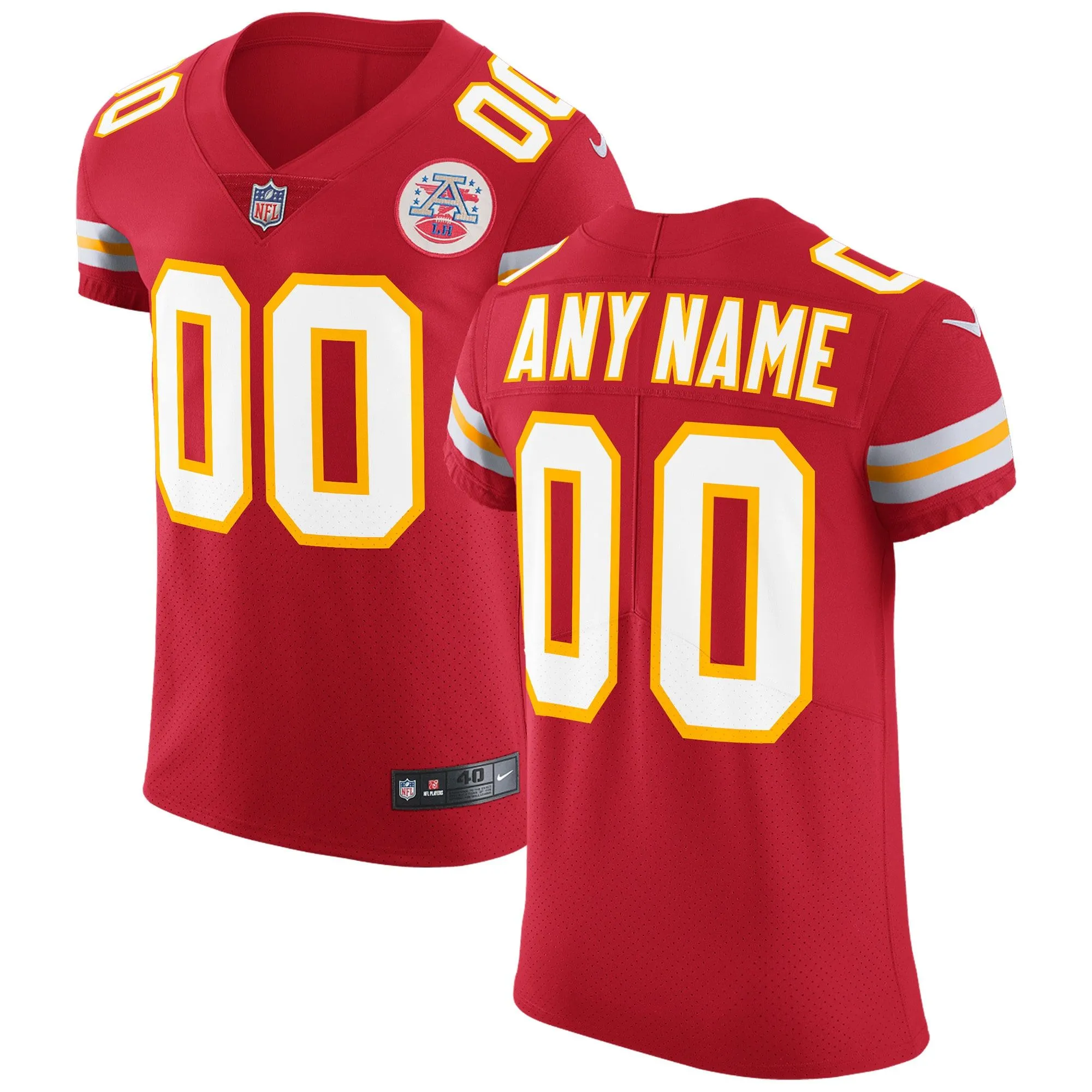 Kansas City Chiefs  Vapor Untouchable Custom Elite Jersey - Red