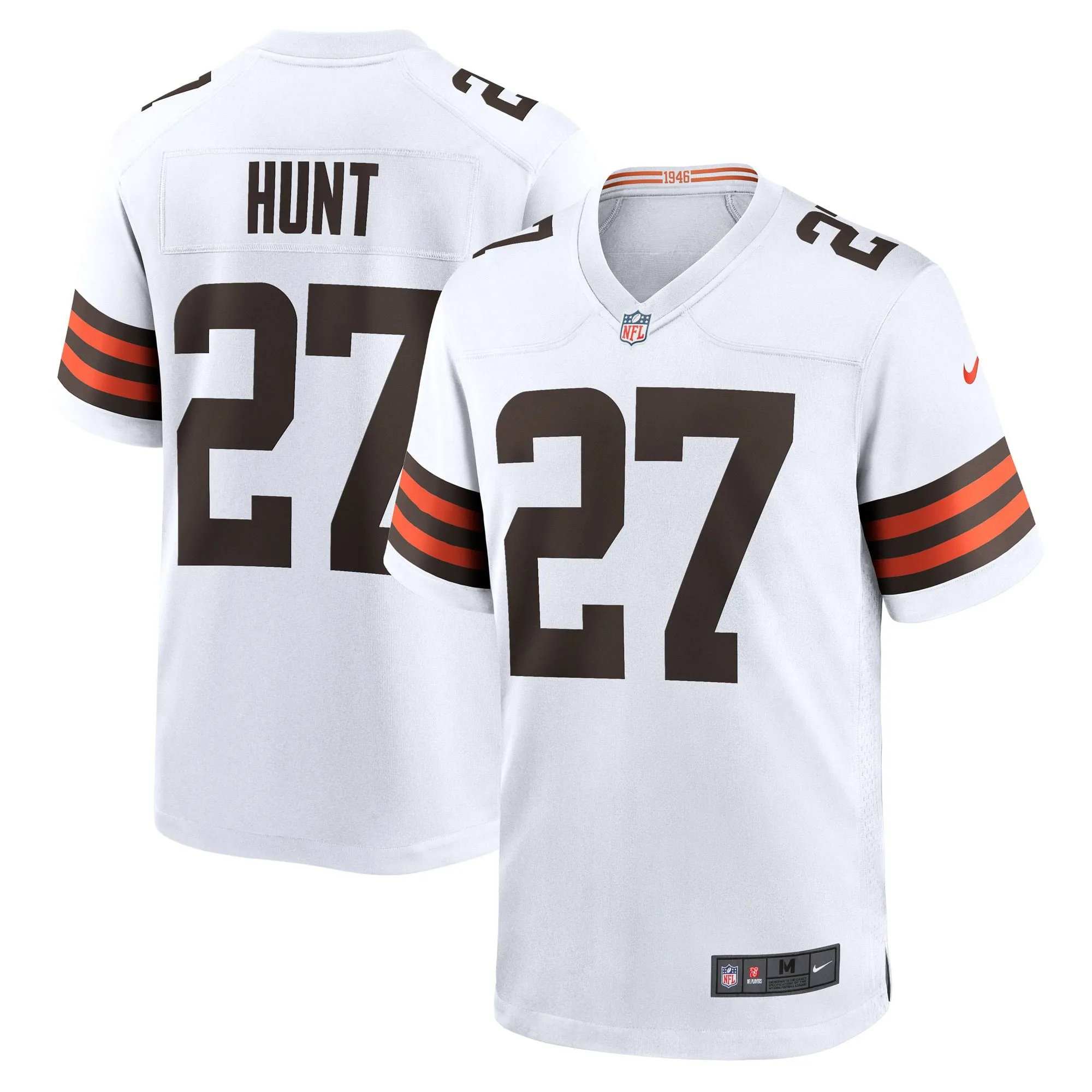 Kareem Hunt Cleveland Browns  Game Player Jersey - White