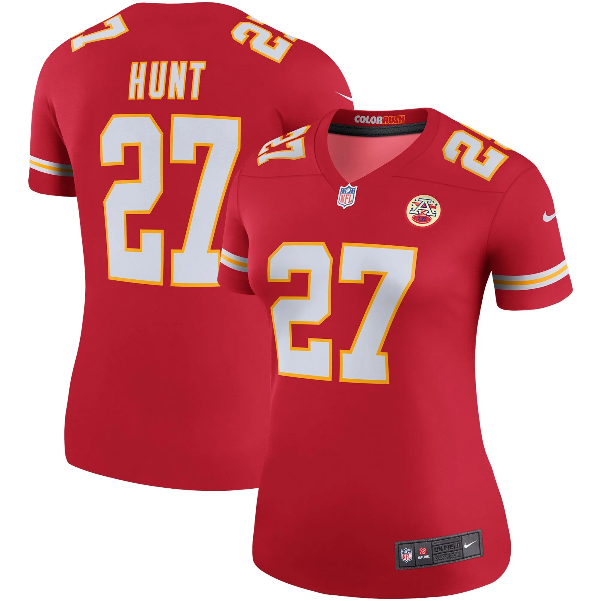 Kareem Hunt Kansas City Chiefs  Women's Color Rush Legend Player Jersey - Red