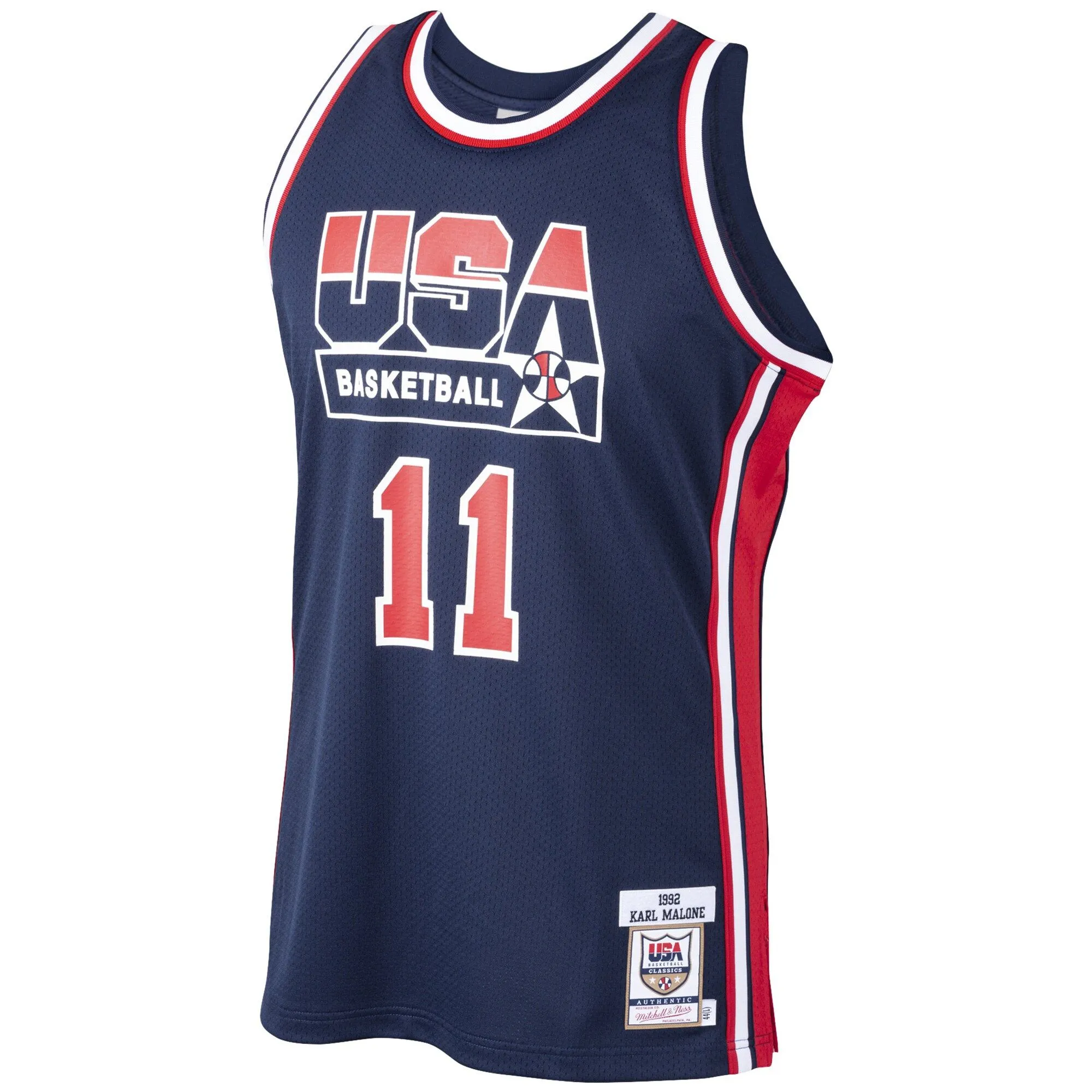 Karl Malone USA Basketball Mitchell & Ness 1992 Dream Team  Jersey - Navy