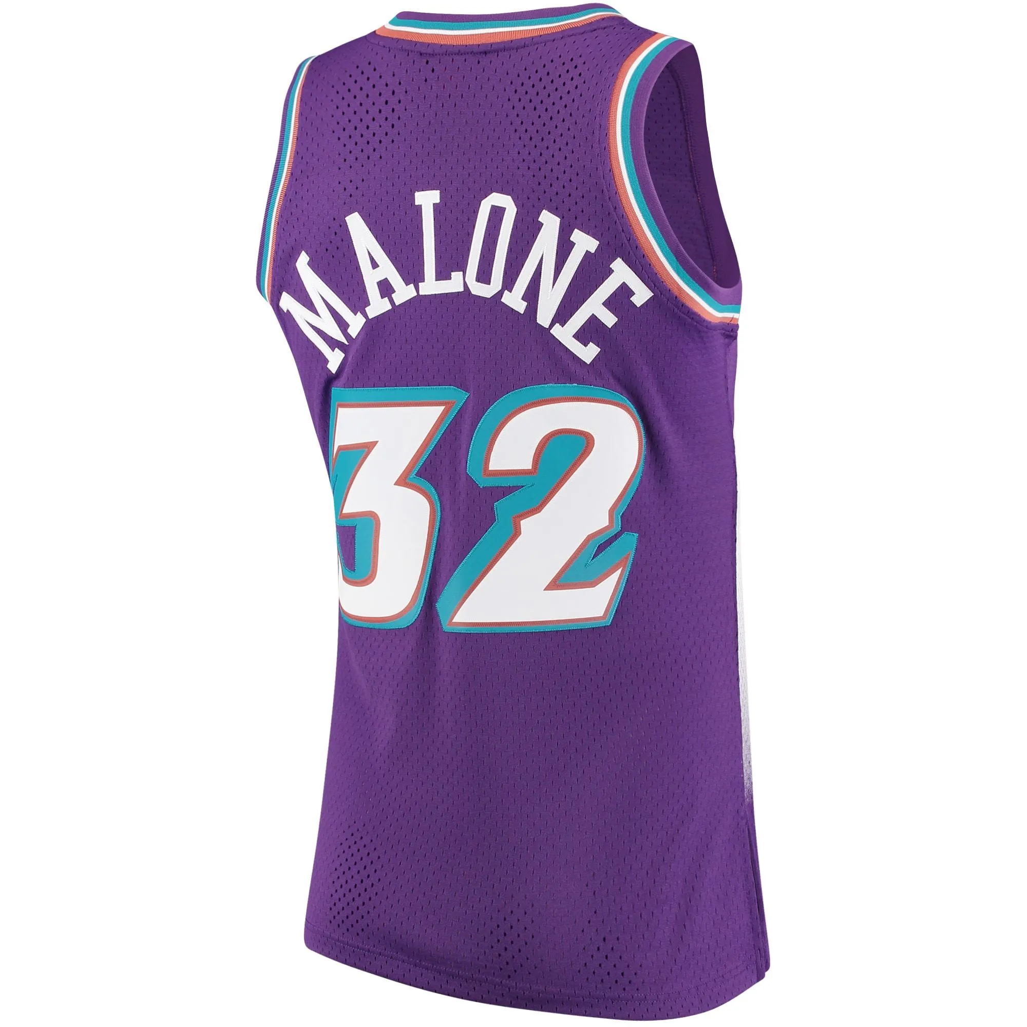 Karl Malone Utah Jazz Mitchell & Ness 1996/97 Hardwood Classics Swingman Jersey - Purple