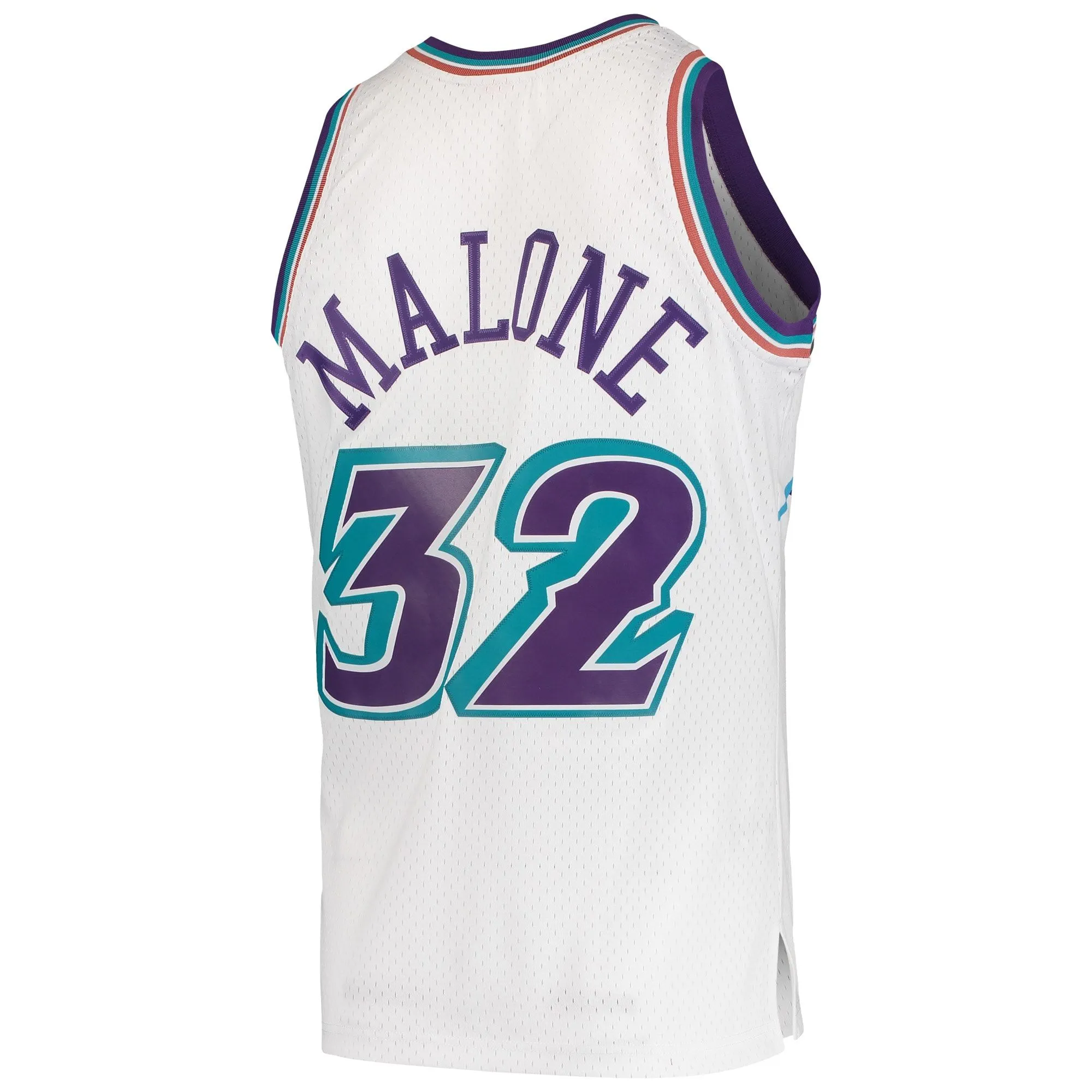 Karl Malone Utah Jazz Mitchell & Ness 1996/97 Hardwood Classics Swingman Jersey - White