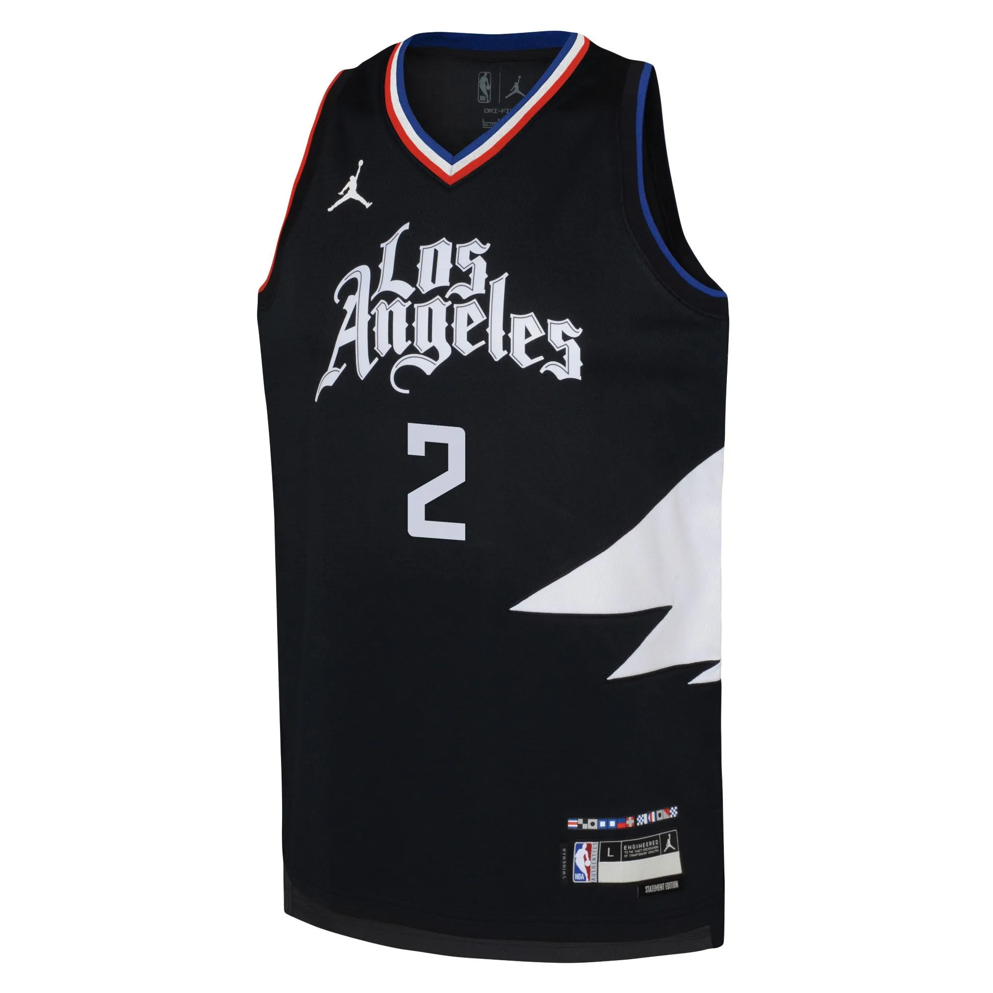 Kawhi Leonard LA Clippers Jordan Brand Youth Swingman Jersey - Statement Edition - Black