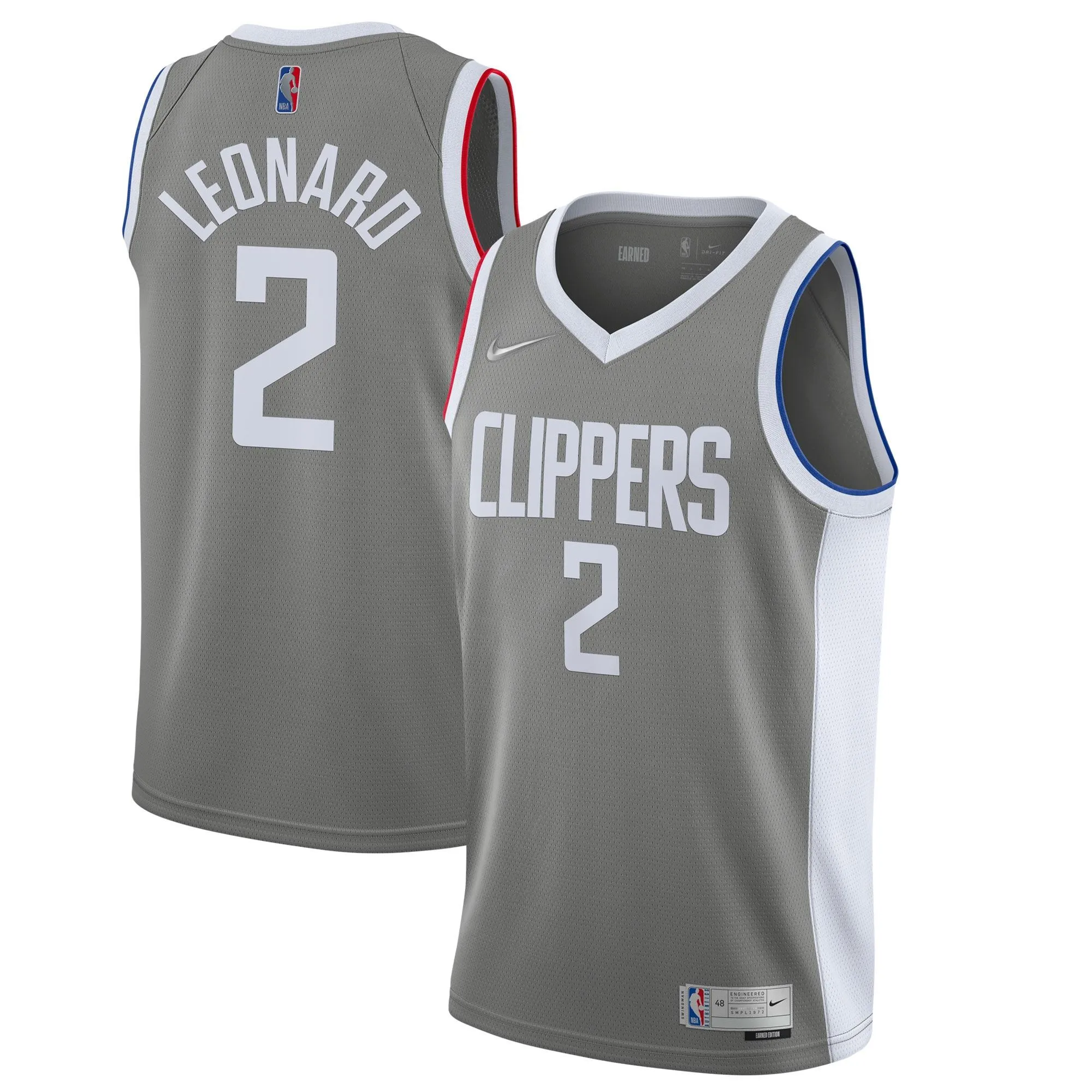 Kawhi Leonard LA Clippers  2020/21 Swingman Player Jersey Gray - Earned Edition