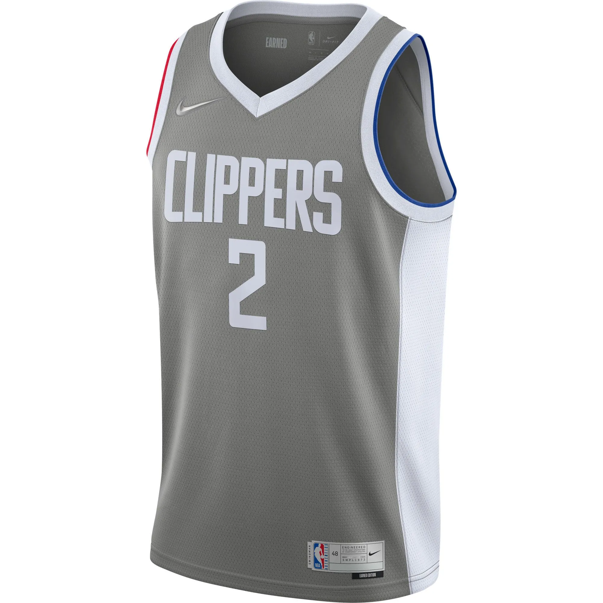 Kawhi Leonard LA Clippers  2020/21 Swingman Player Jersey Gray - Earned Edition