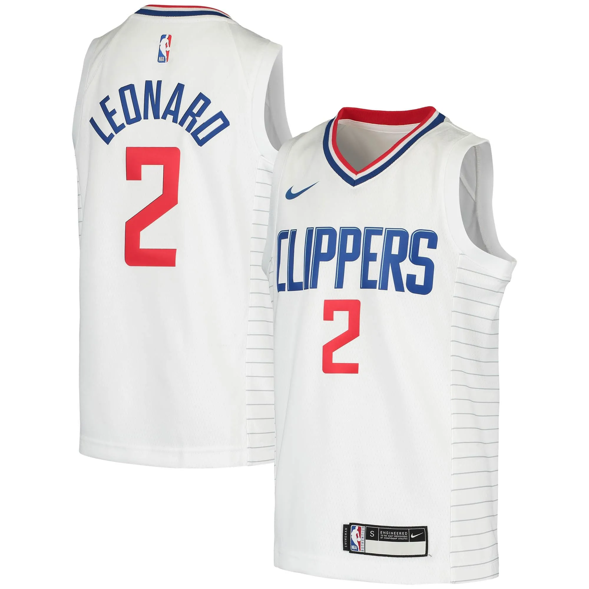 Kawhi Leonard LA Clippers  Youth 2020/21 Swingman Jersey - Association Edition - White