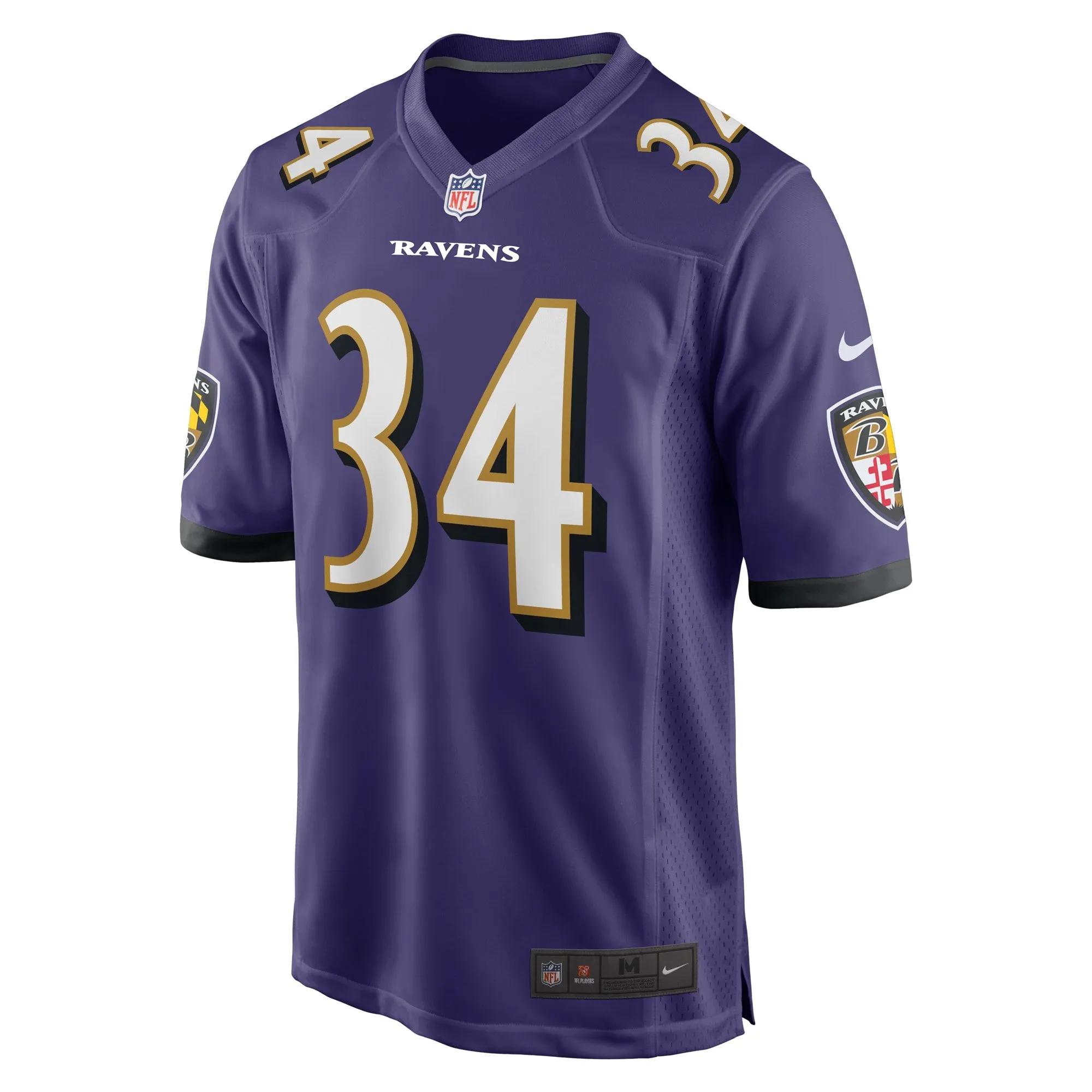 Keaton Mitchell Baltimore Ravens   Game Jersey -  Purple