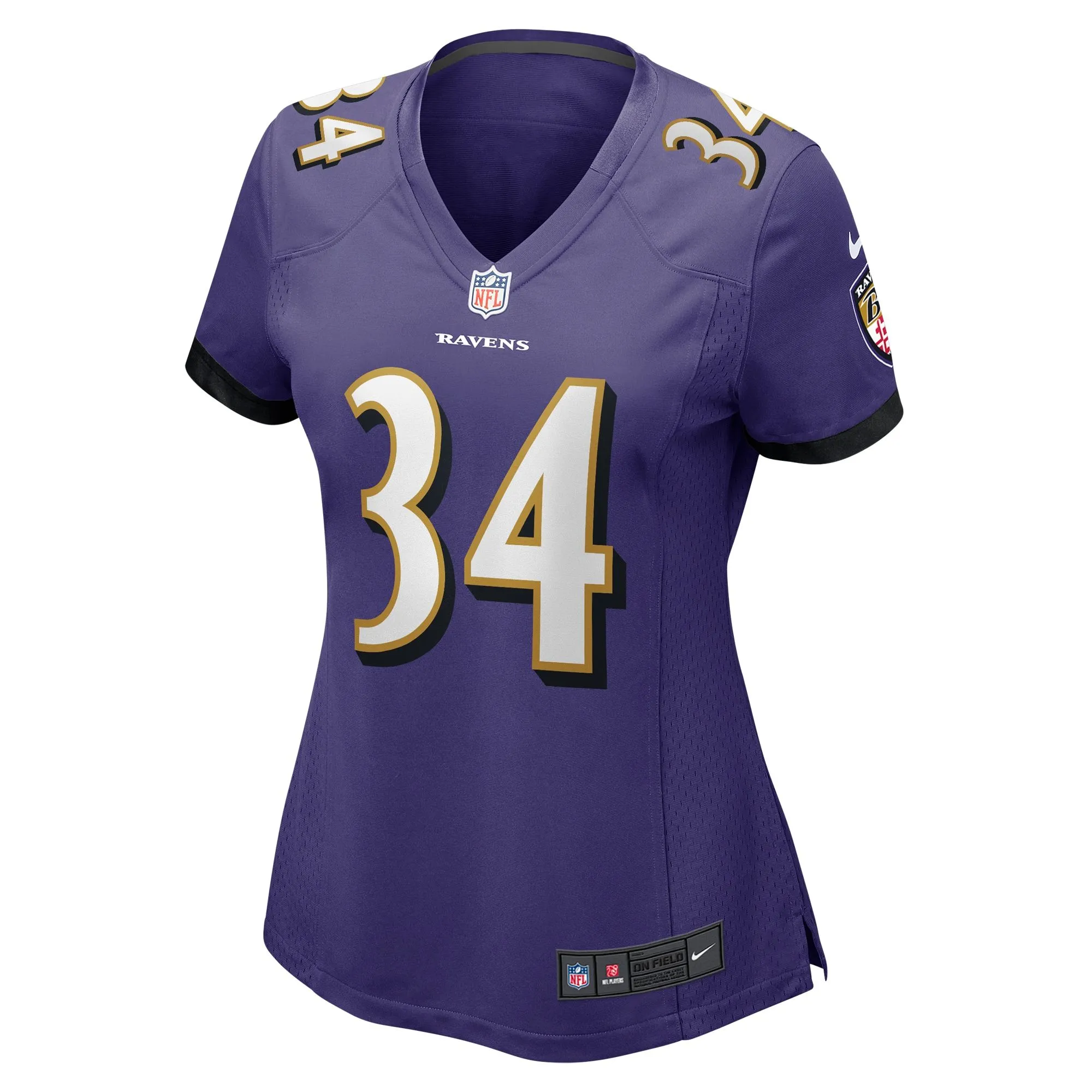 Keaton Mitchell Baltimore Ravens  Women's  Game Jersey -  Purple