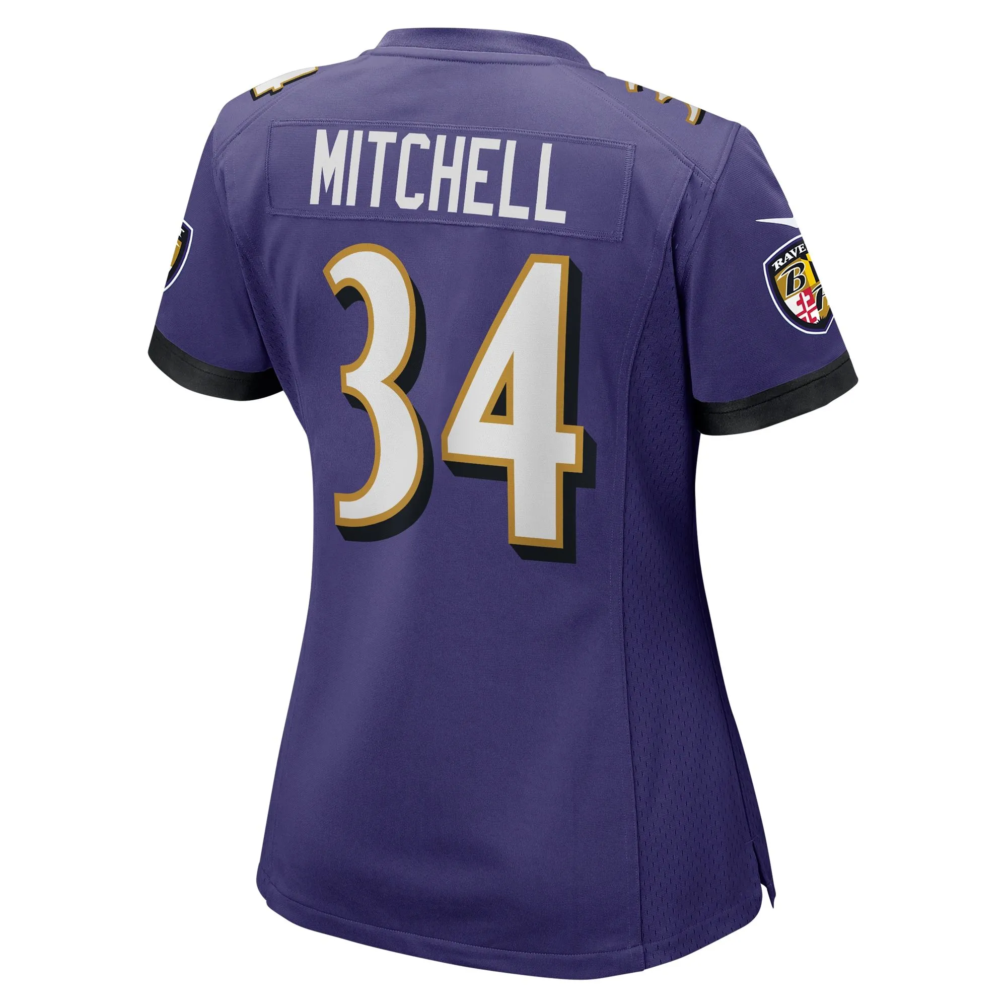 Keaton Mitchell Baltimore Ravens  Women's  Game Jersey -  Purple