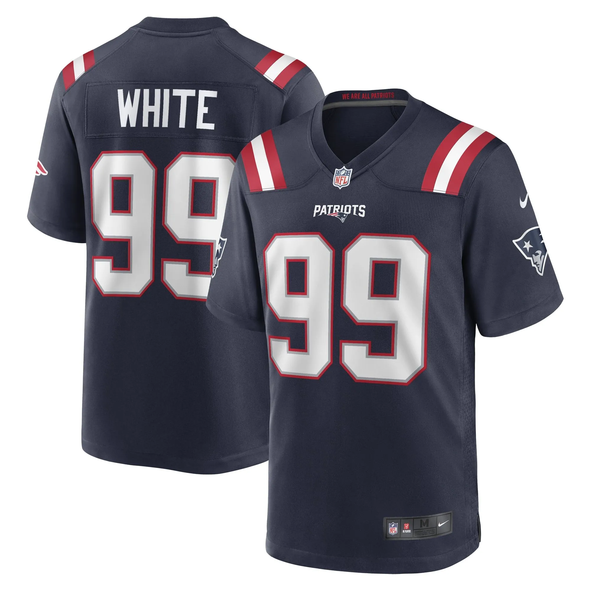 Keion White New England Patriots  2023 NFL Draft Pick Game Jersey - Navy