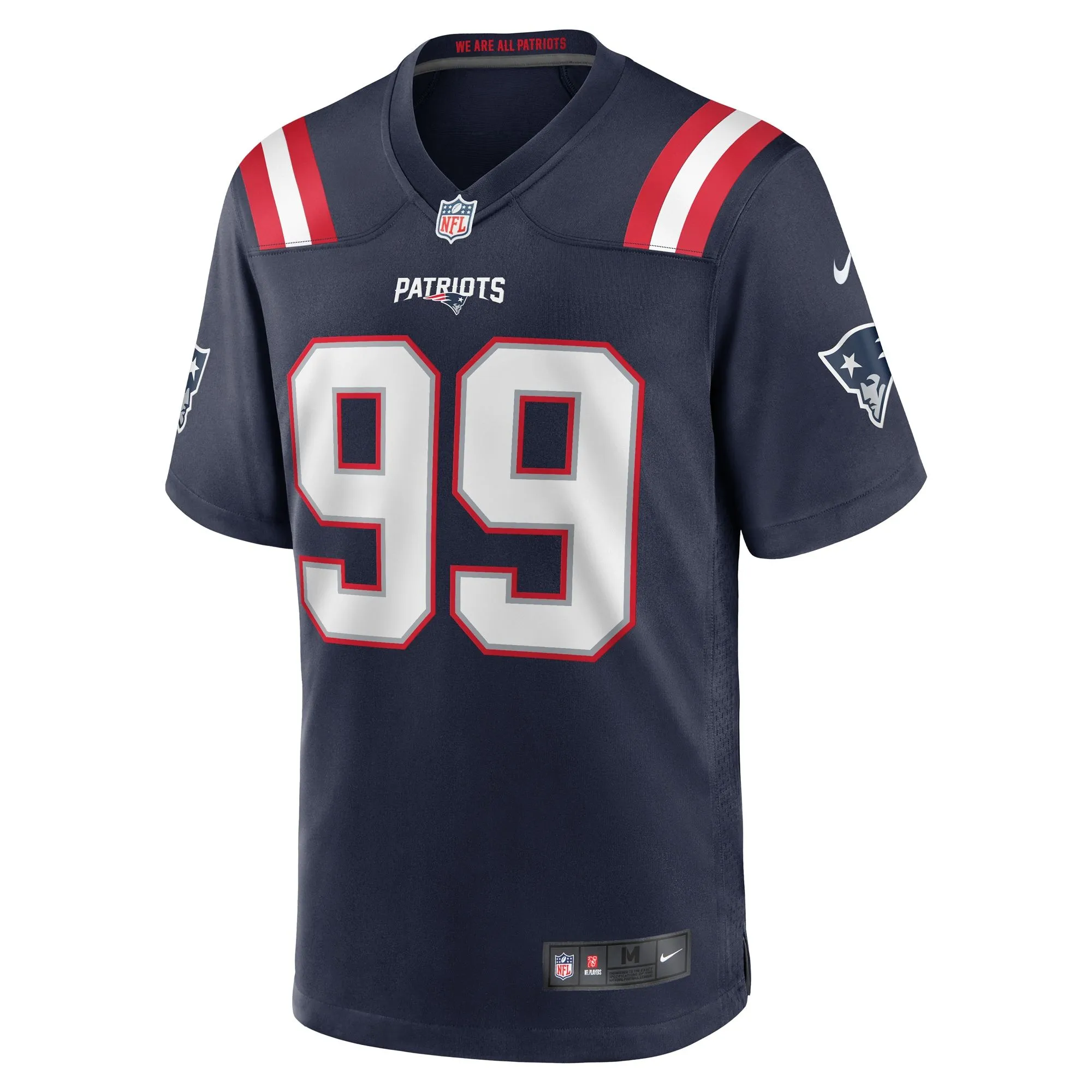 Keion White New England Patriots  Team Game Jersey -  Navy