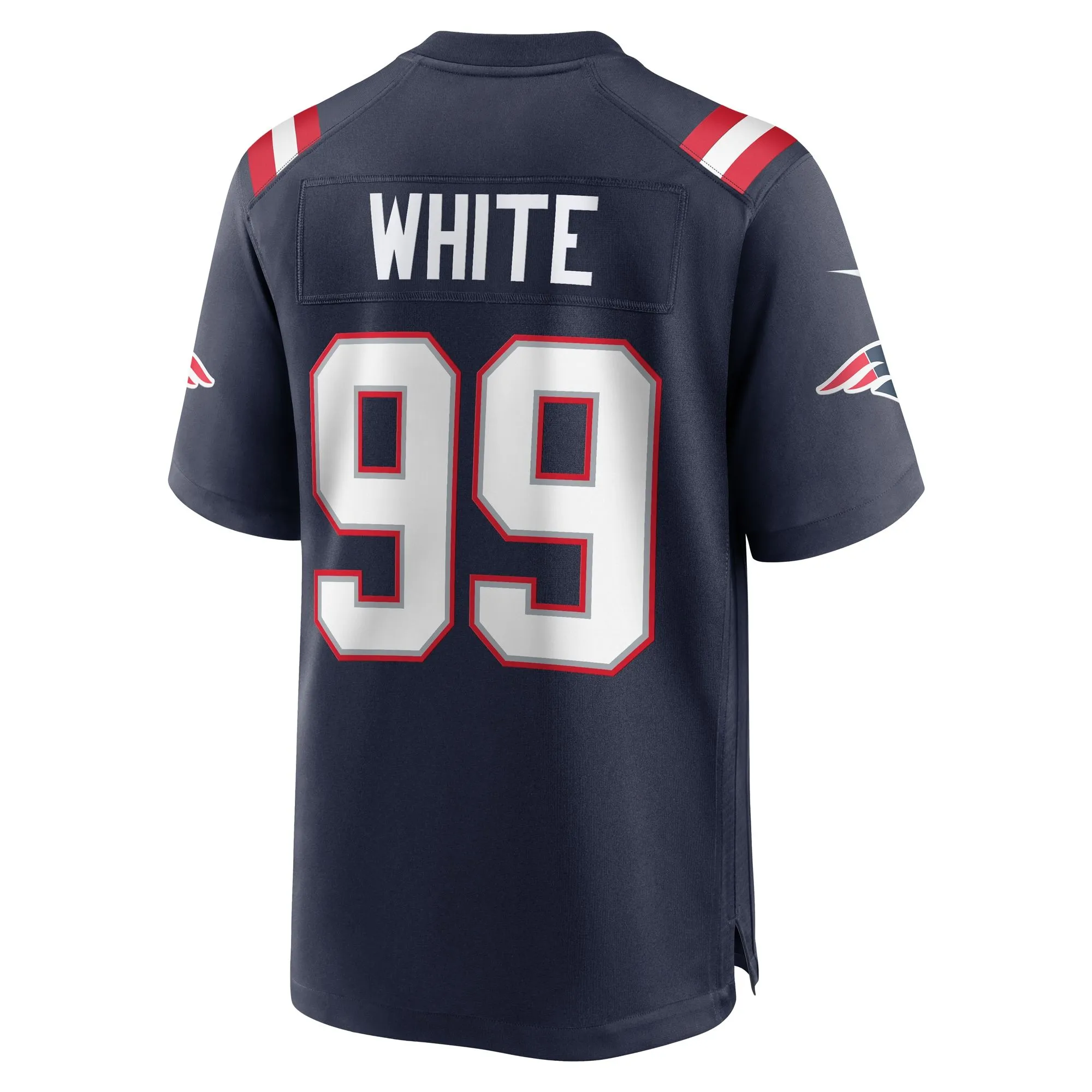 Keion White New England Patriots  Team Game Jersey -  Navy